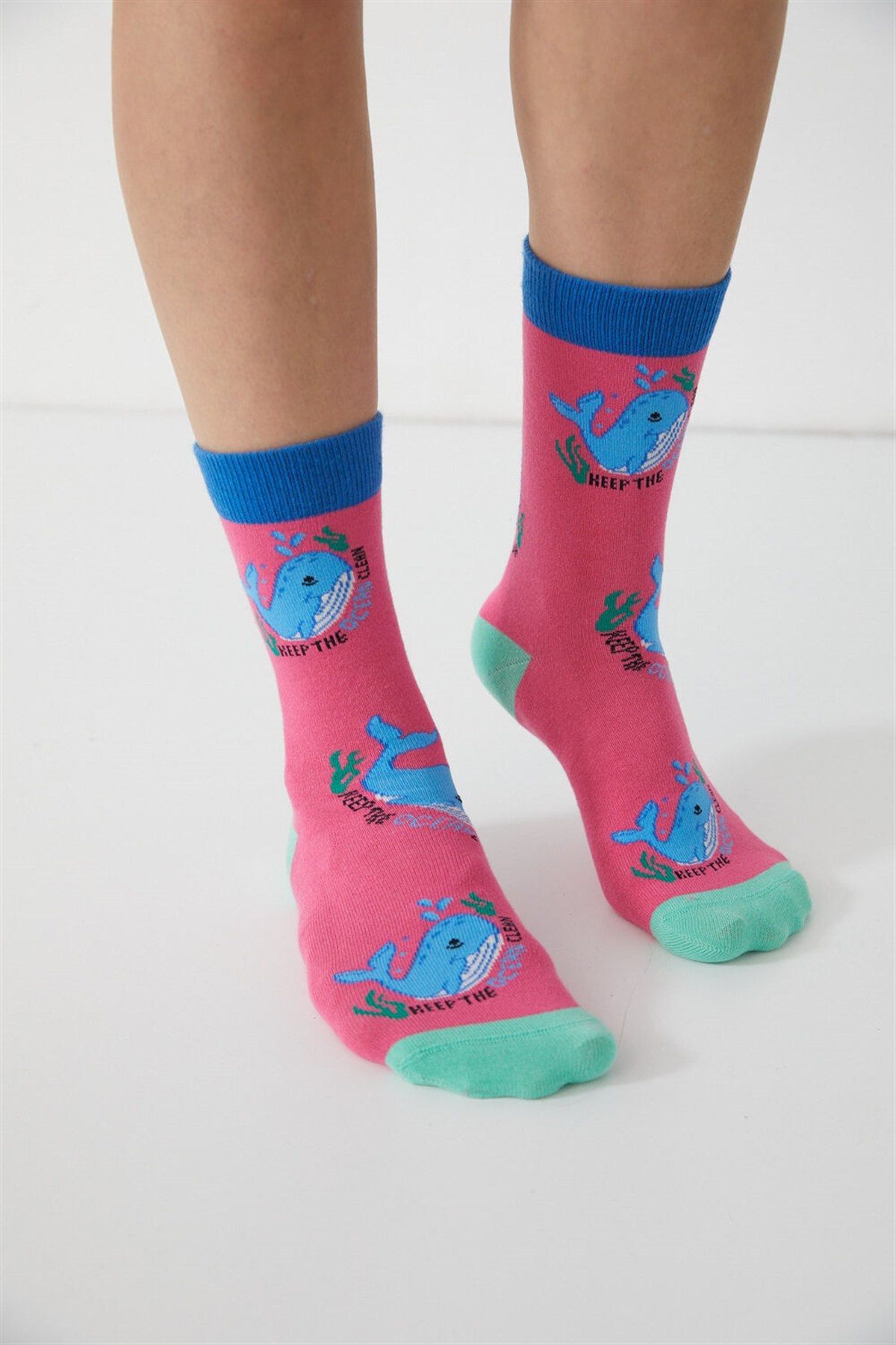 Keep The Ocean Unisex Soket Çorap-