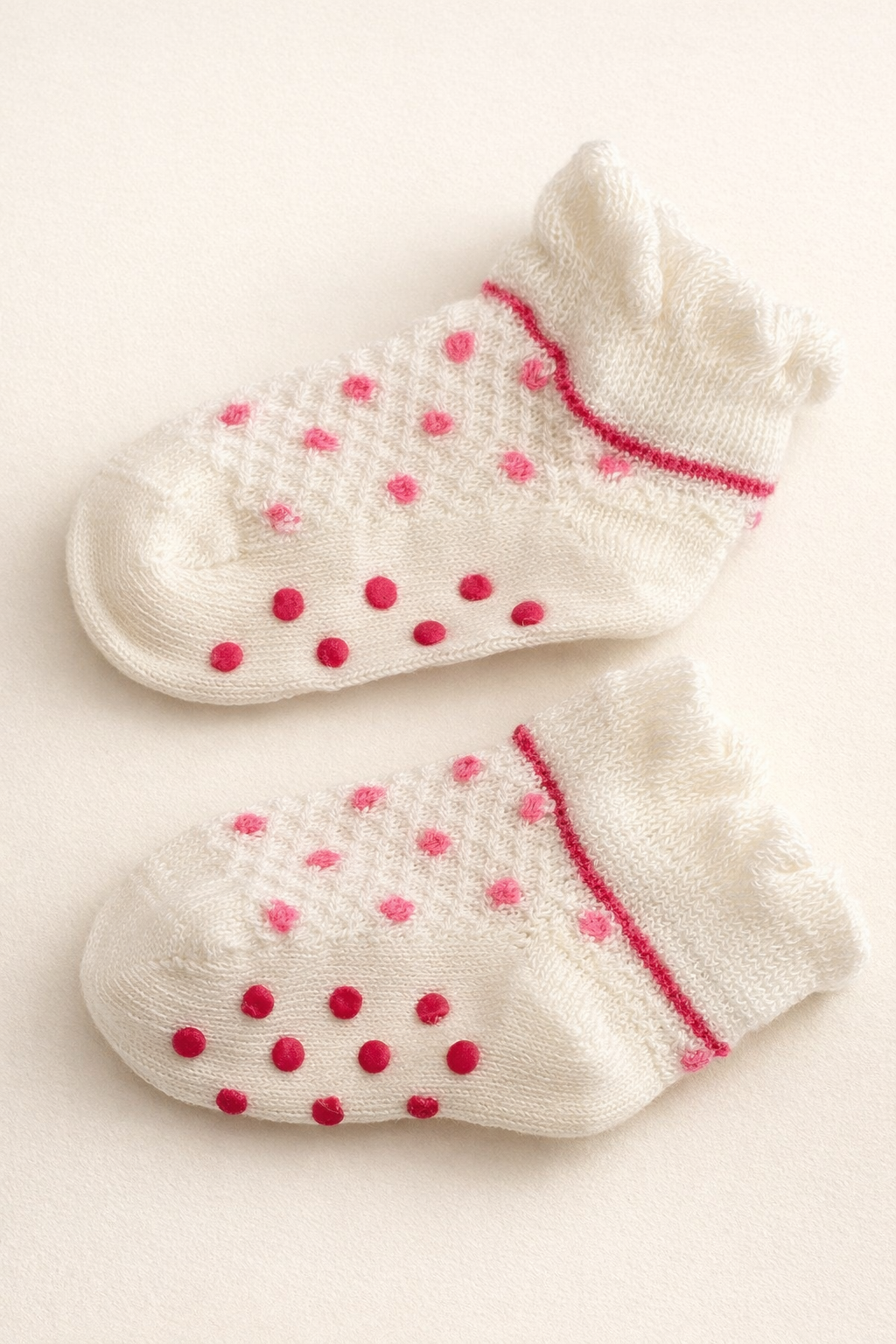 Kız Bebek 2'li Renkli Slikon Tabanlı Step Çorap