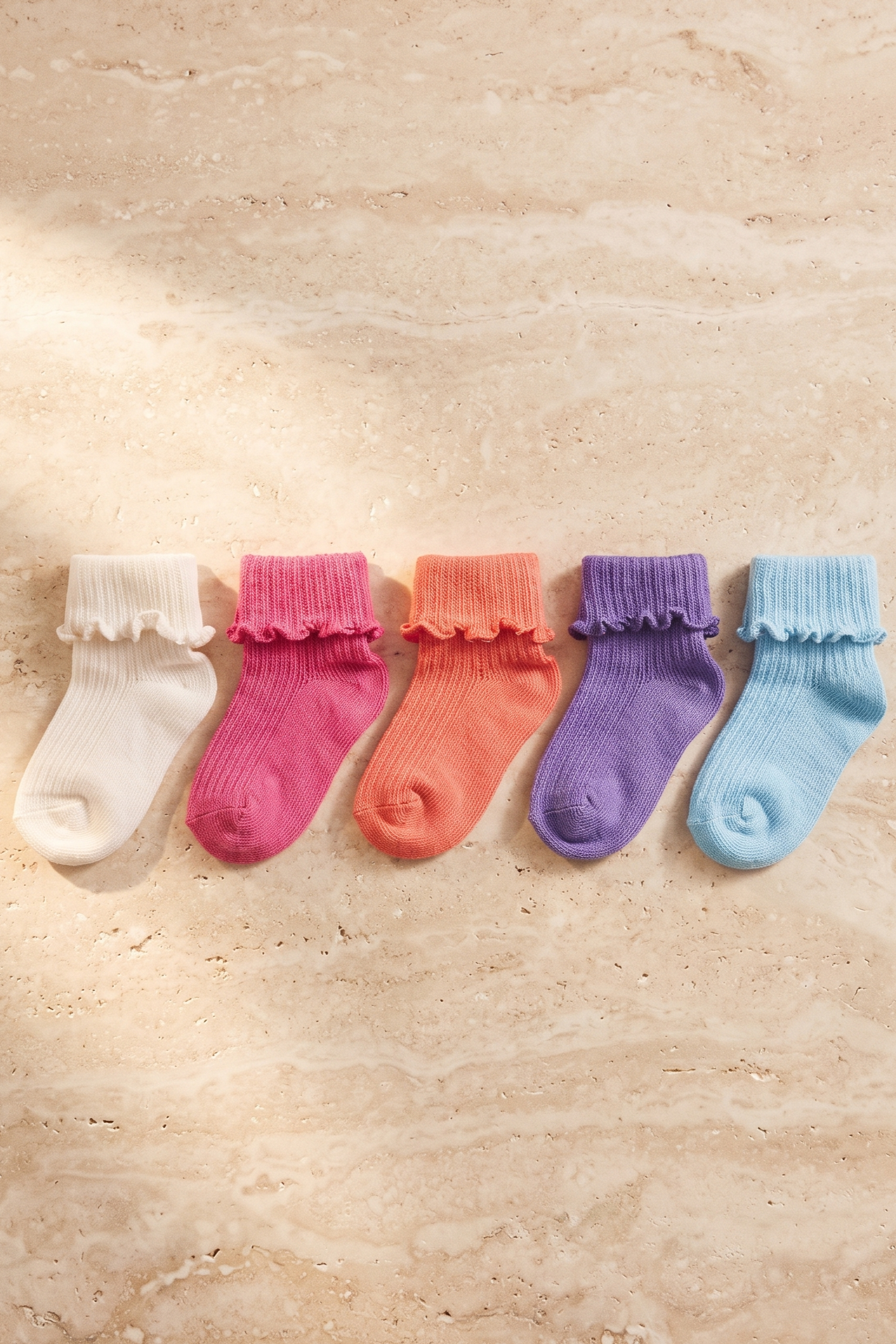 Baby Girl Striped 5-Piece Socks