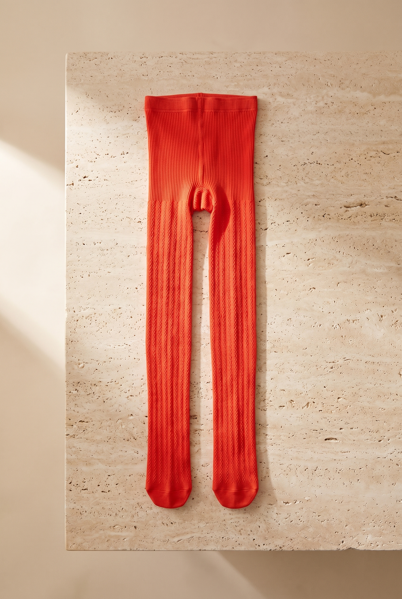 Girls' 20 Denier Knitted Patterned Tights Red