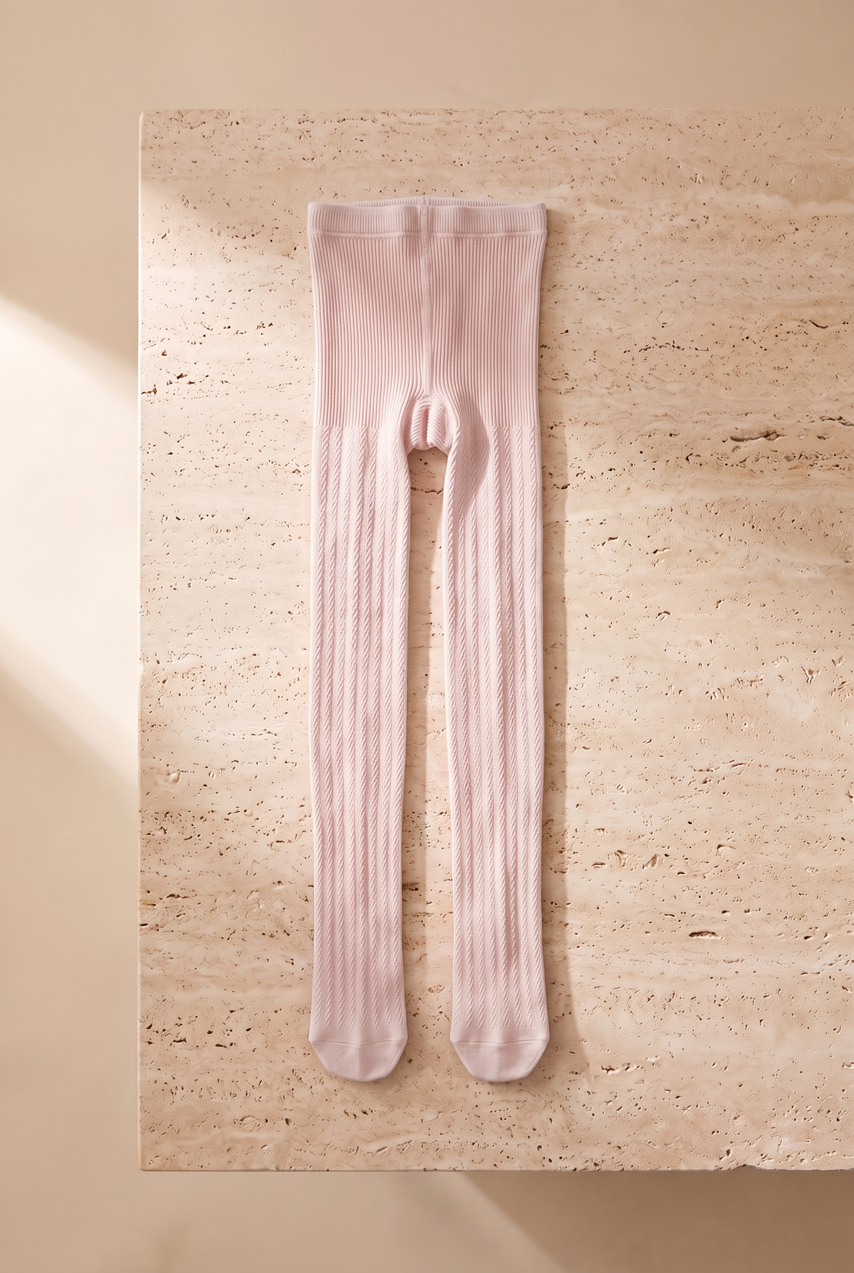 Kız Çocuk 20 Denye Örgü Desenli Külotlu Çorap Pembe