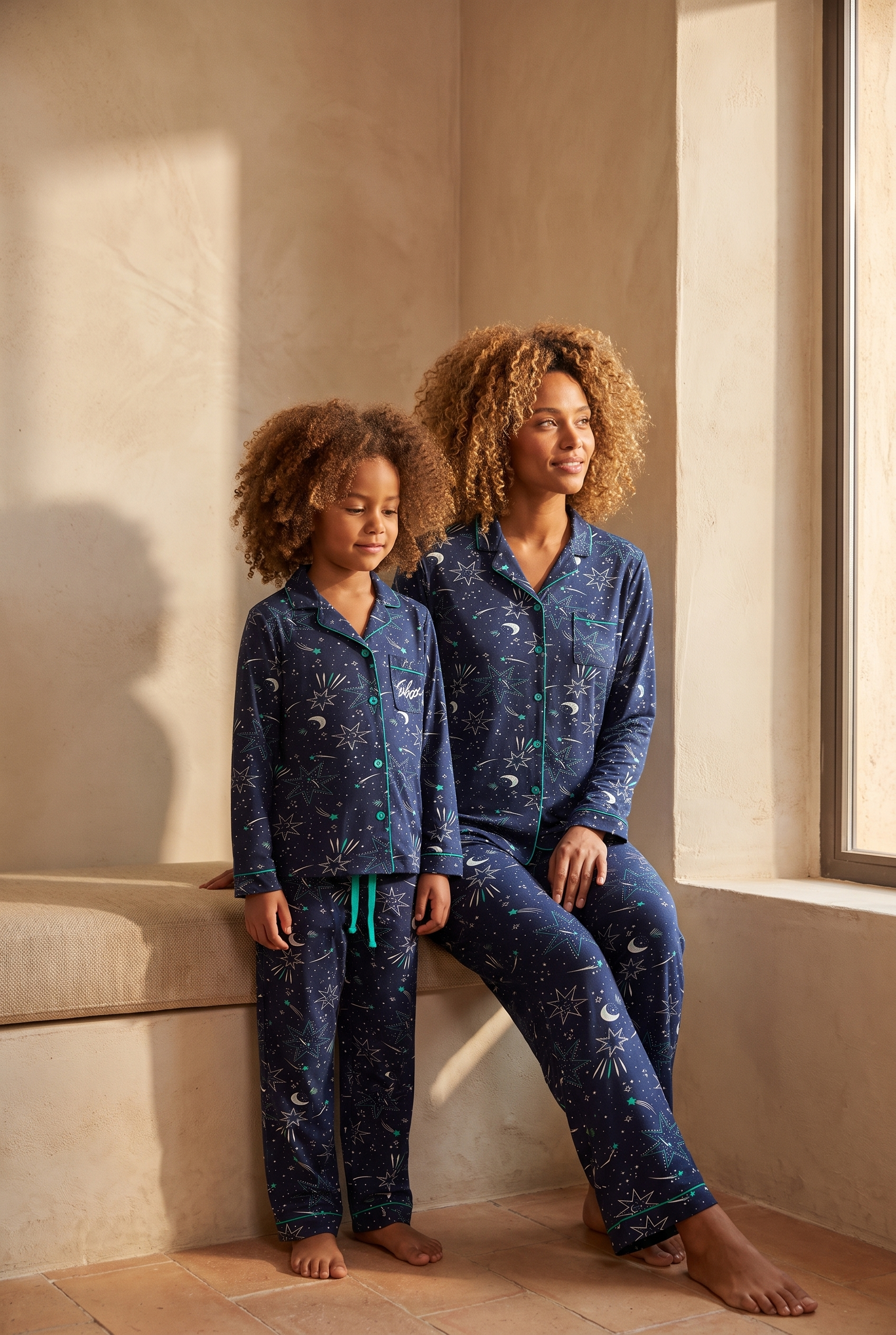 Kız Çocuk Blue Harmony Pijama Takımı Lacivert