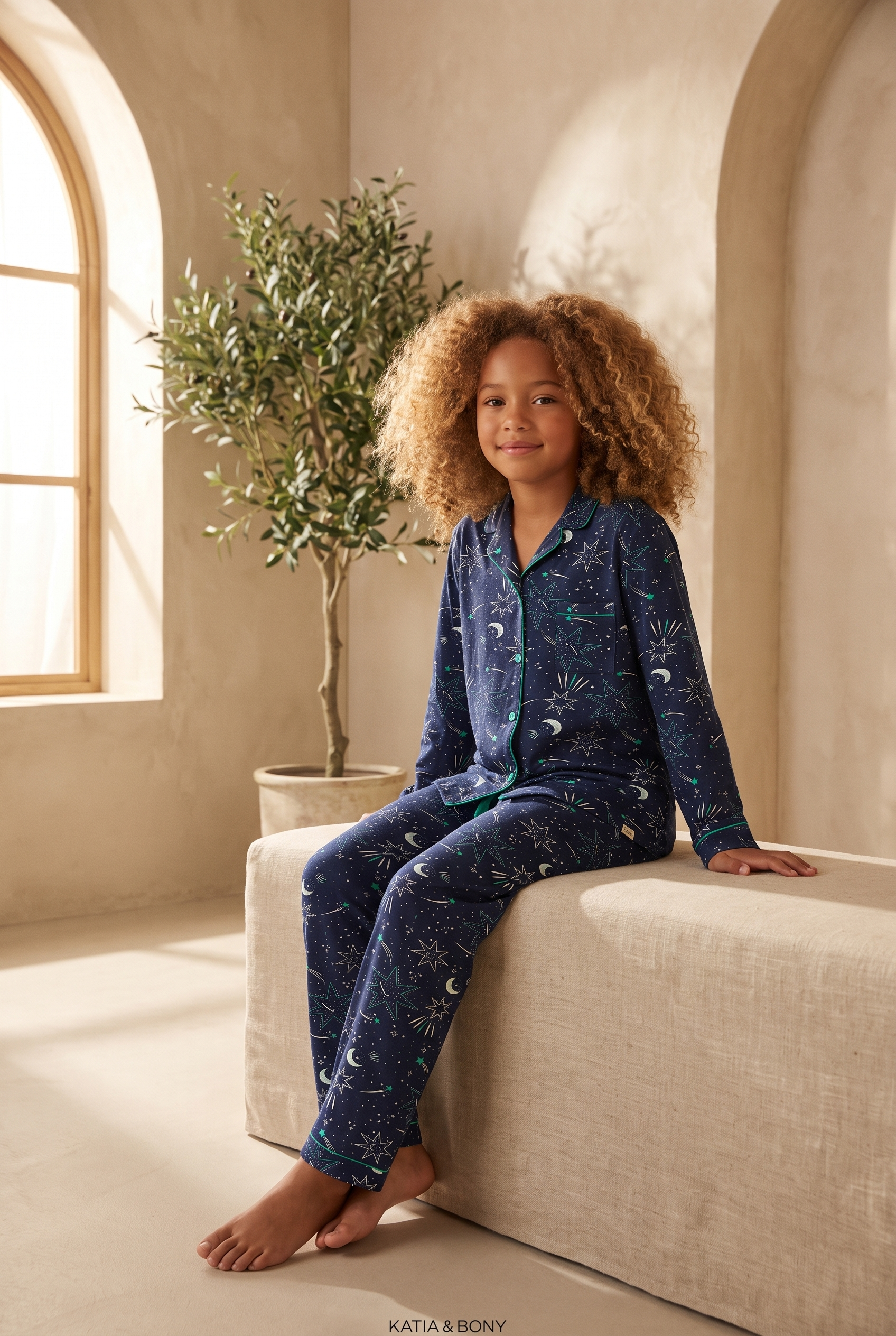 Kız Çocuk Blue Harmony Pijama Takımı Lacivert