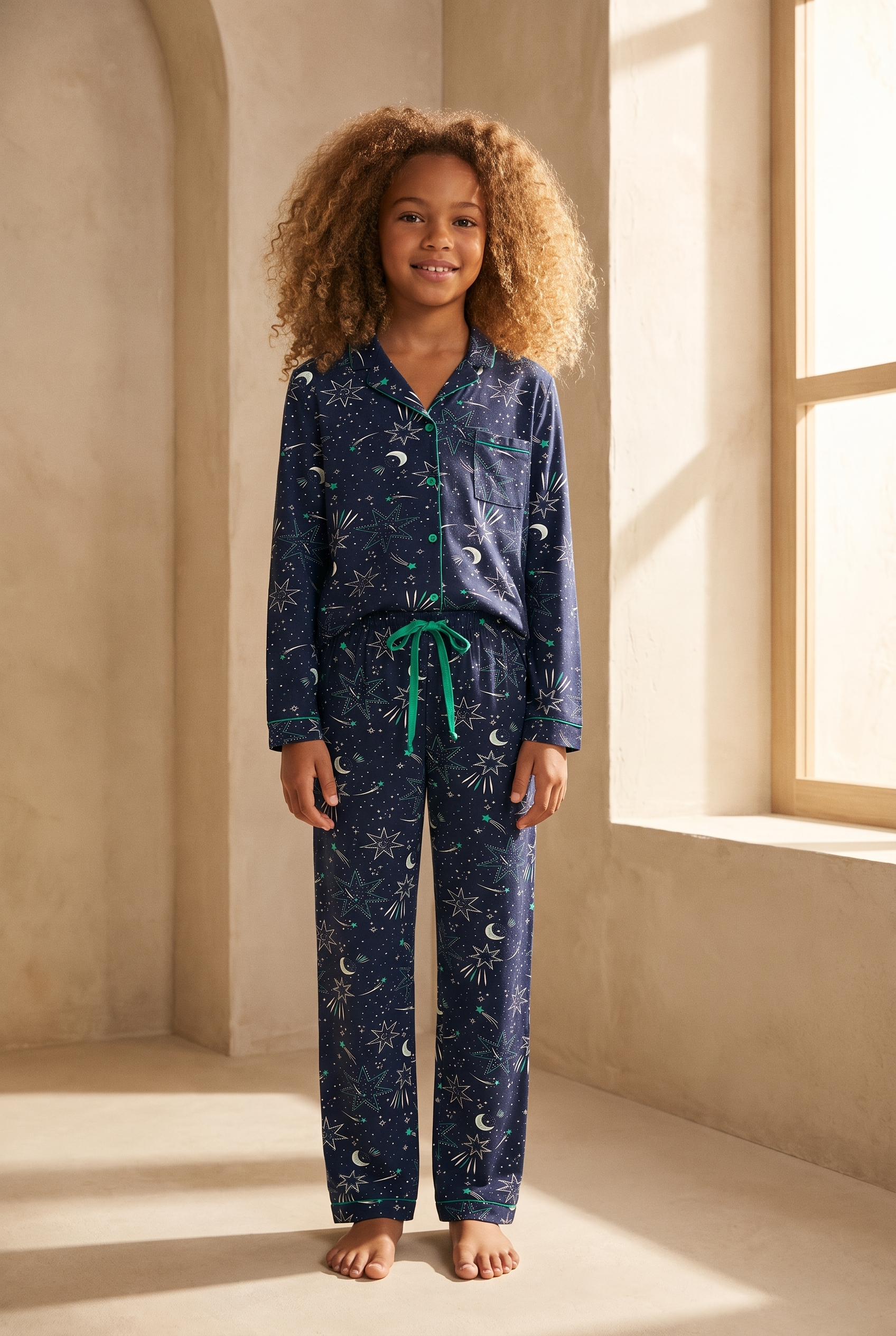 Kız Çocuk Blue Harmony Pijama Takımı Lacivert