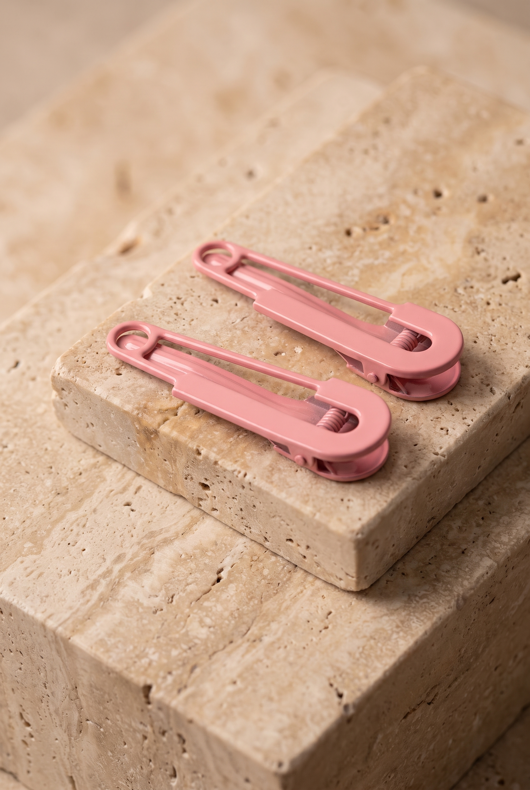 22505G2381 ÇENGEL DESENLİ TOKA-20688 Koyu Pembe