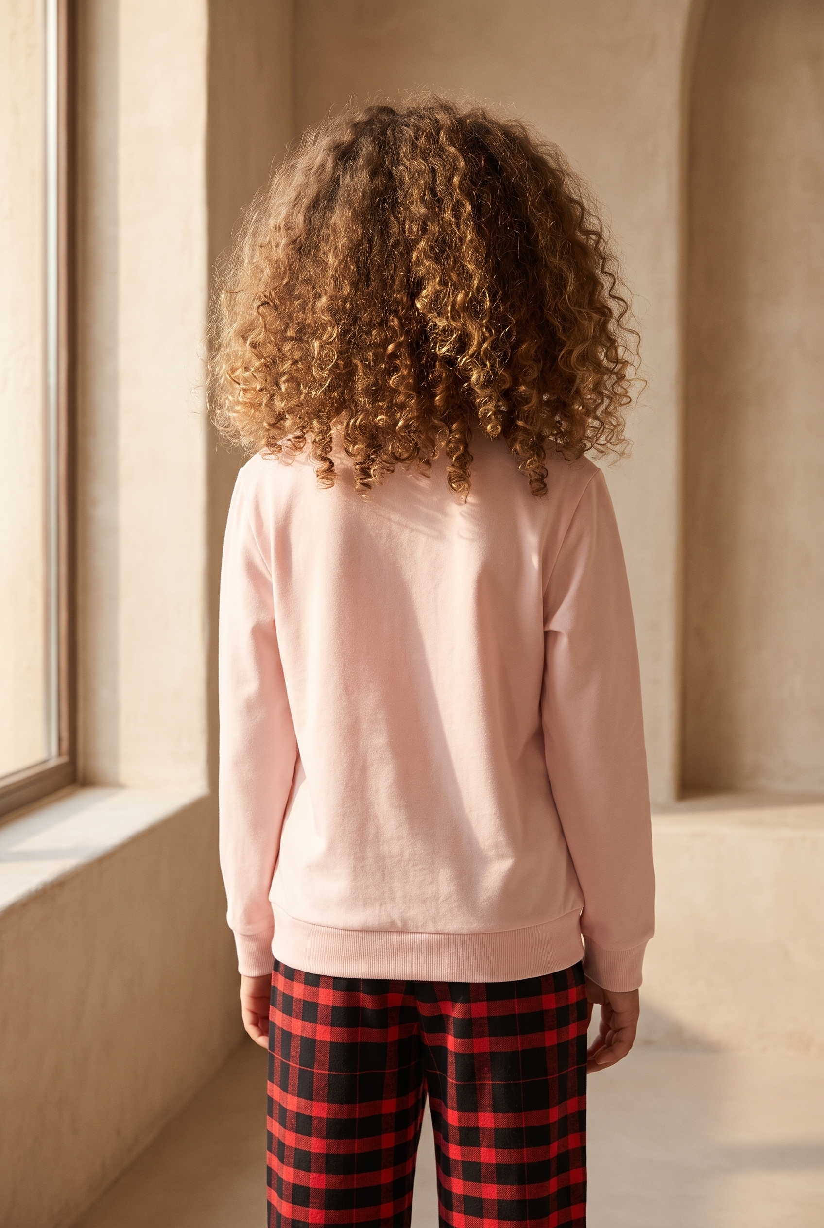 Kız Çocuk Dear Santa Noel Baba Figürlü Pijama Takımı Pembe