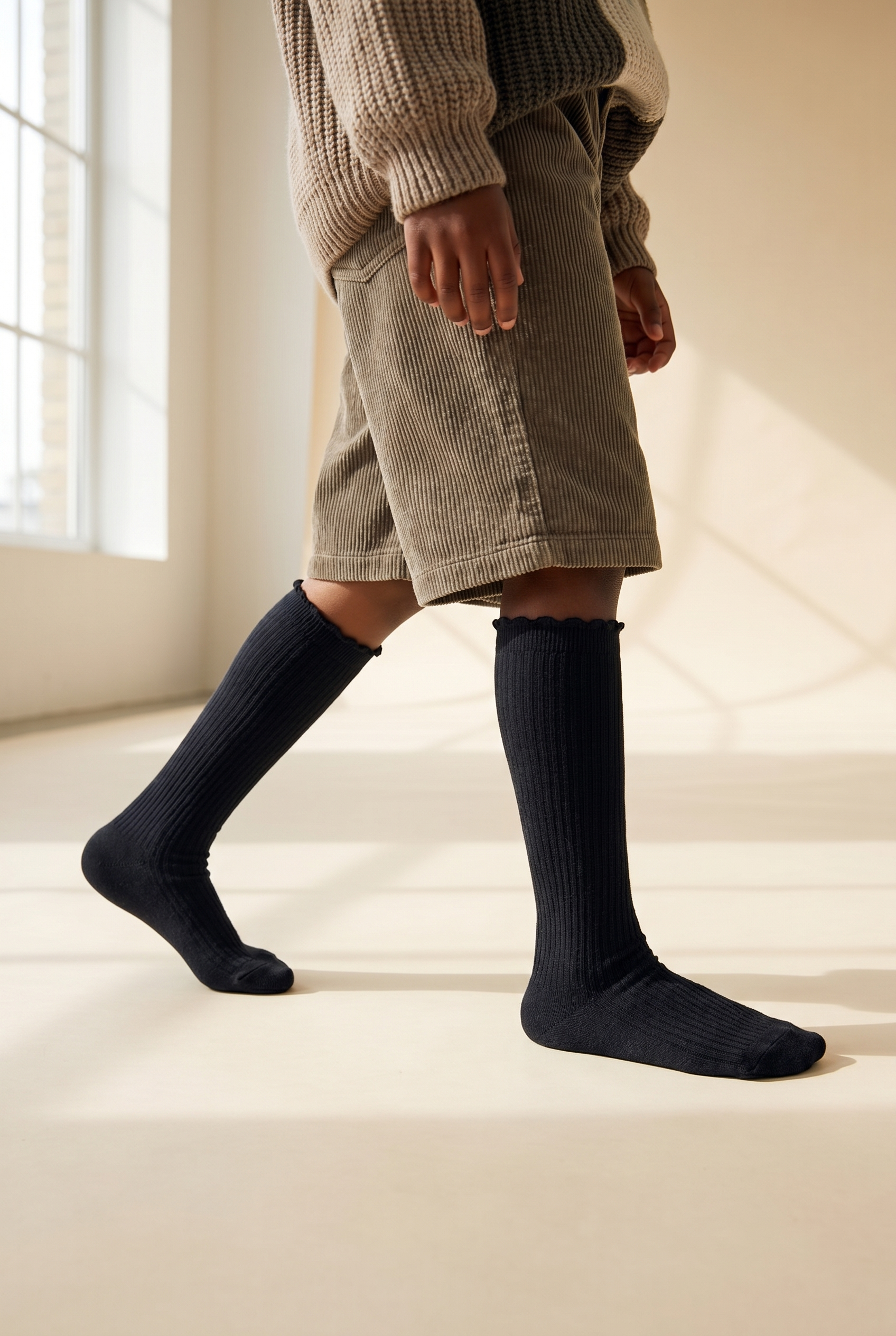 Girl's Knee-High Socks Black