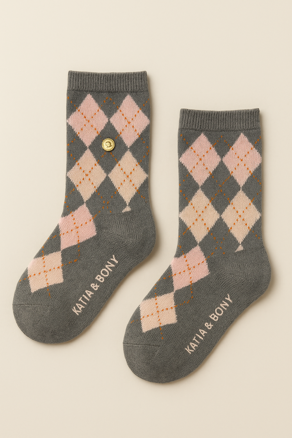 Kız Çocuk Ekoseli Soket Çorap 