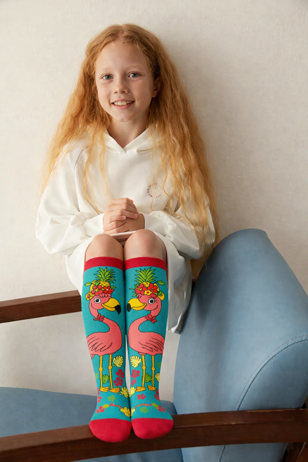 Kız Çocuk Flamingo Desenli Dizüstü Çorap