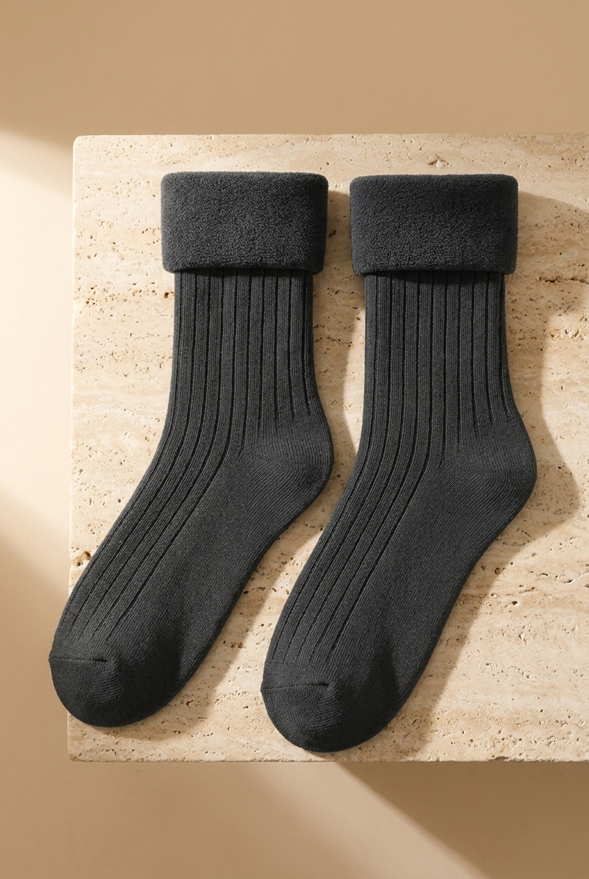 Girl's Towel Socks Anthracite