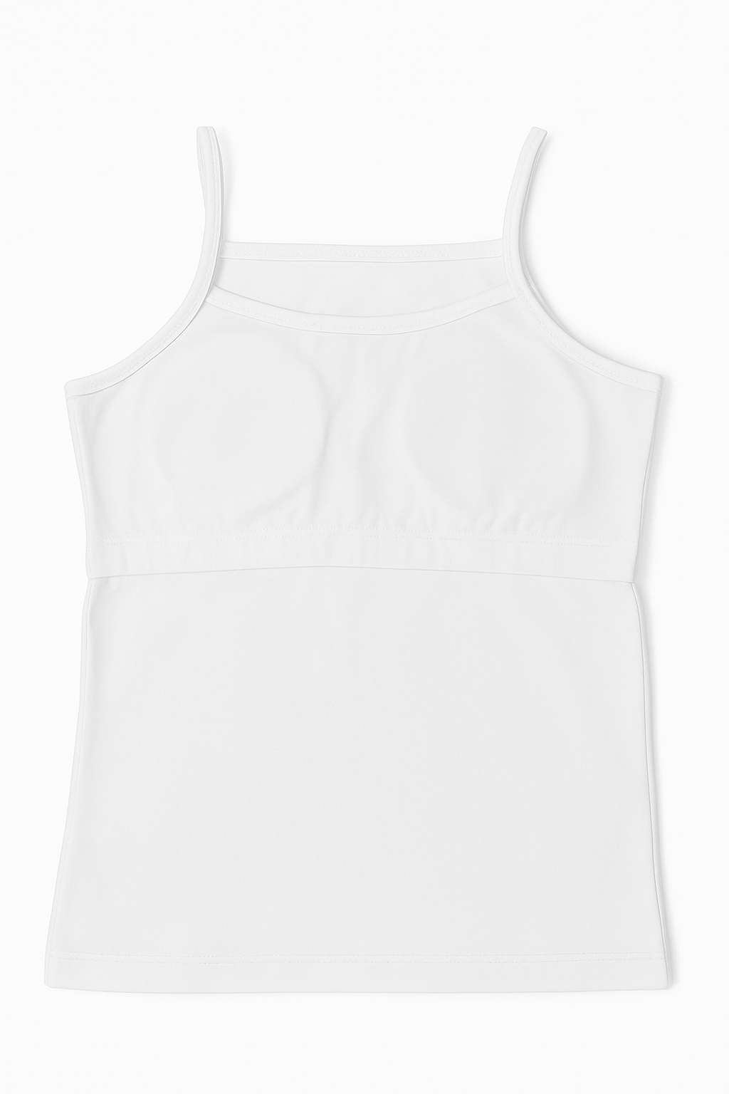 Kız Çocuk İp Askılı İçi Dolgulu Atlet Beyaz