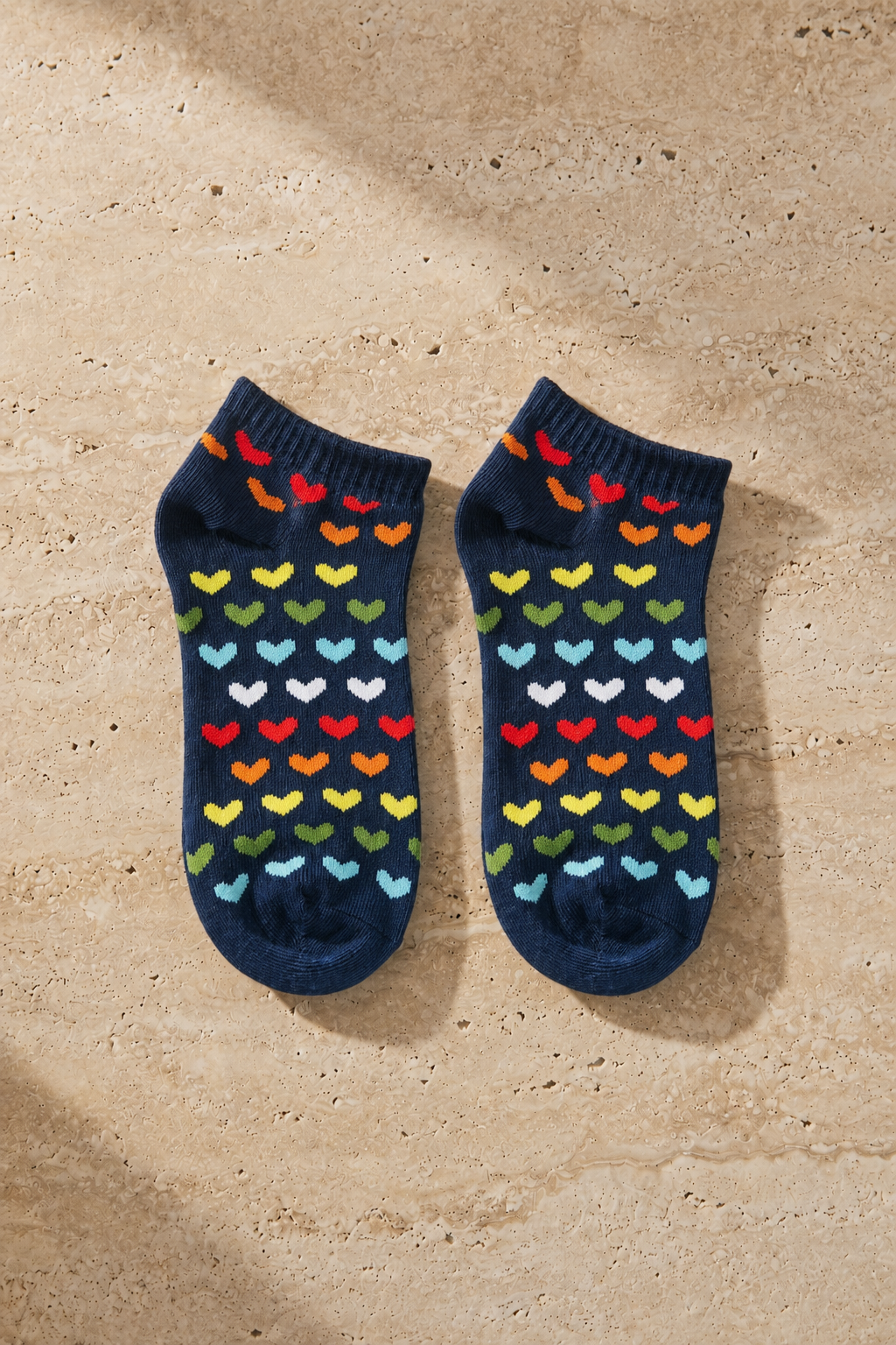 Girl's Heart Patterned 6-Piece Booties Socks