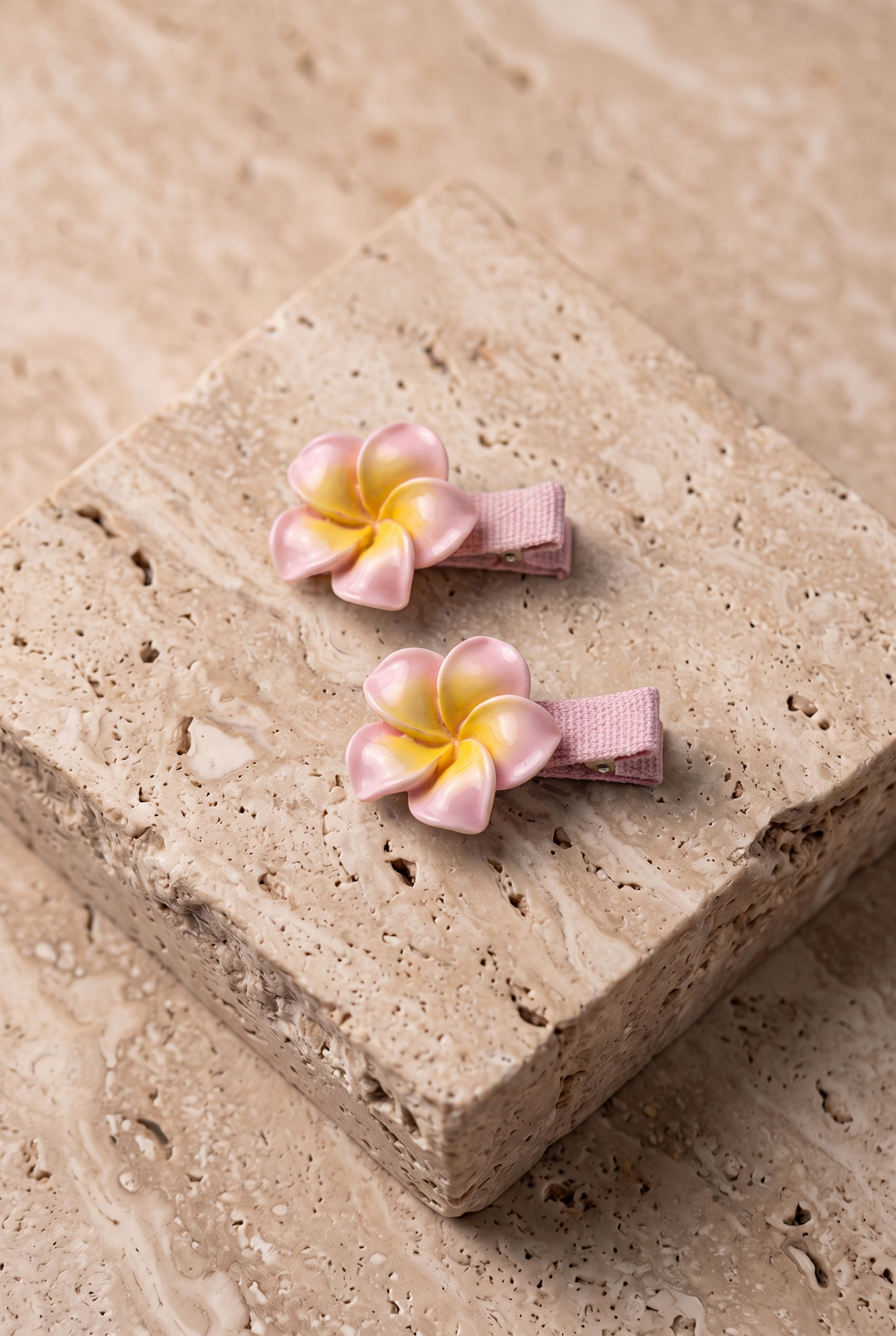 Kız Çocuk Klipsli Lotus Toka Açık Pembe