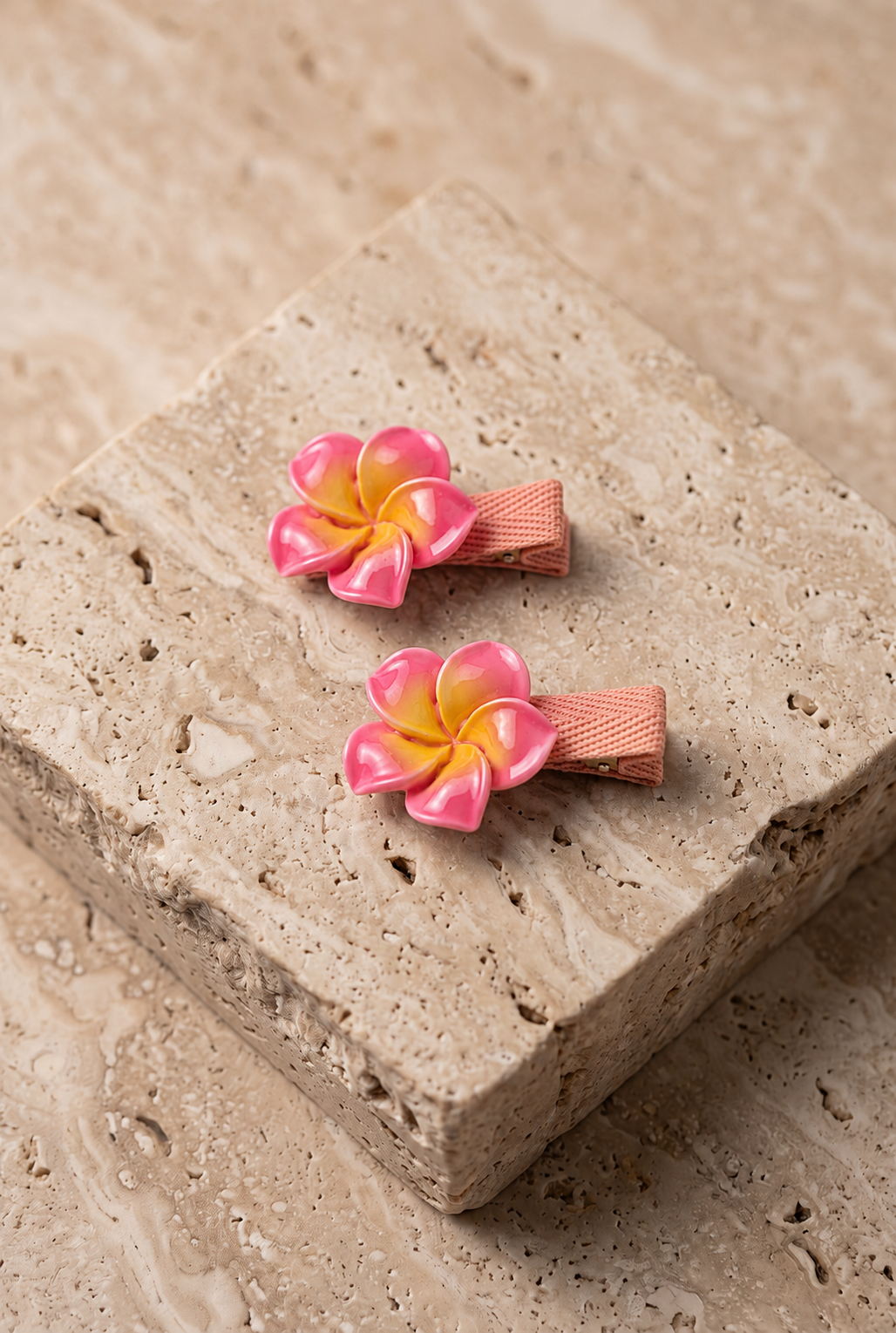 Kız Çocuk Klipsli Lotus Toka Koyu Pembe