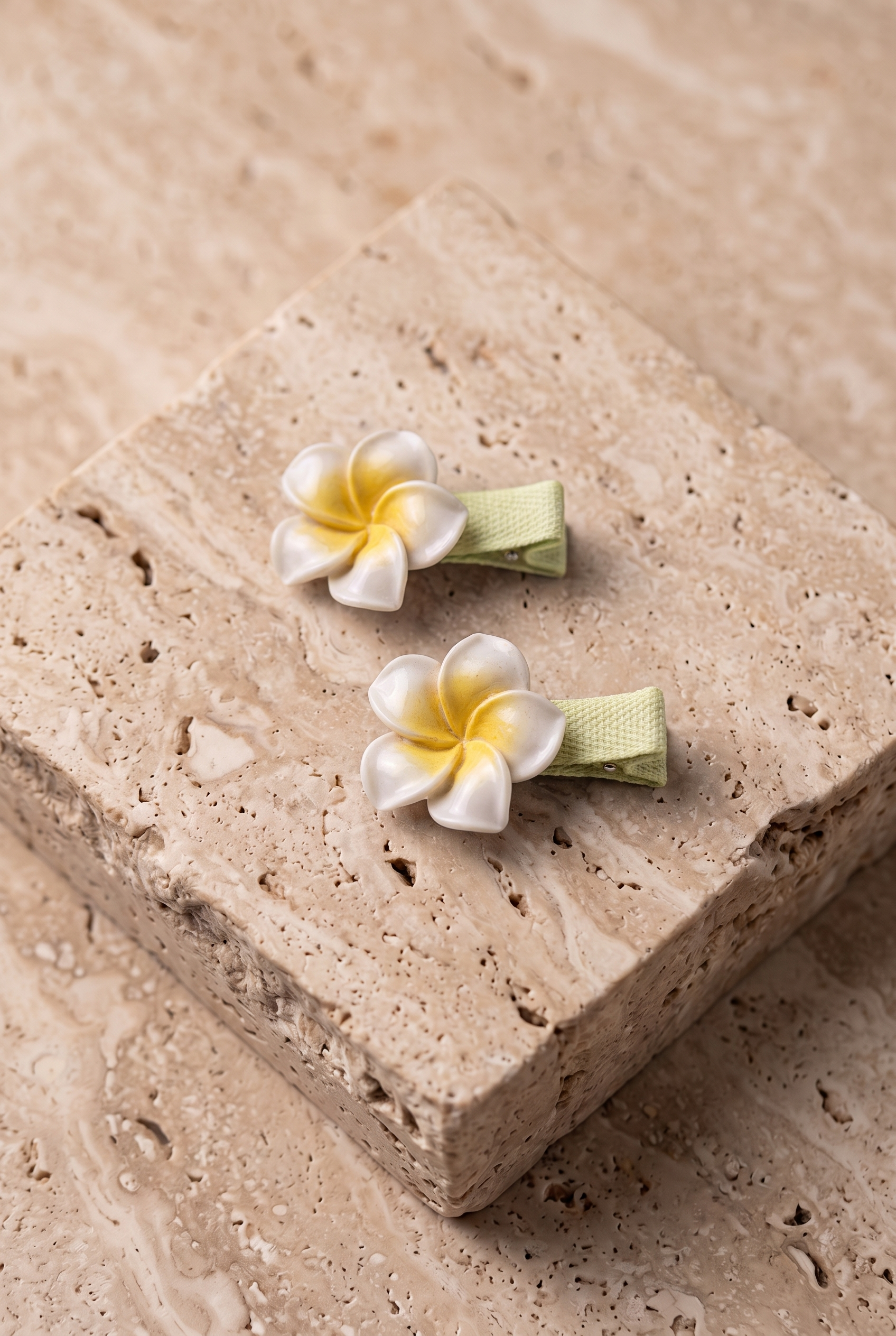 Kız Çocuk Klipsli Lotus Toka Sarı