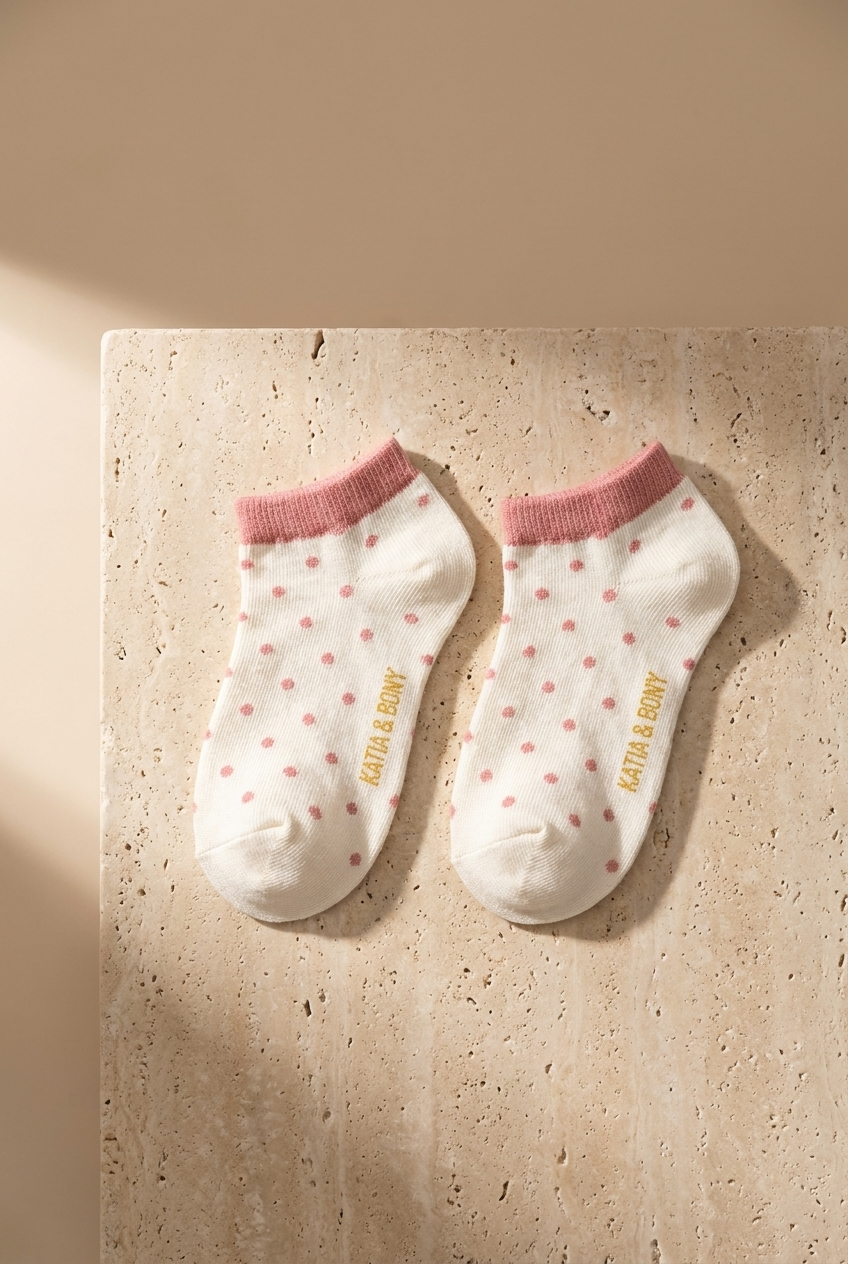 Kız Çocuk Puantiyeli 5'li Paket Step Çorap Çok Renkli