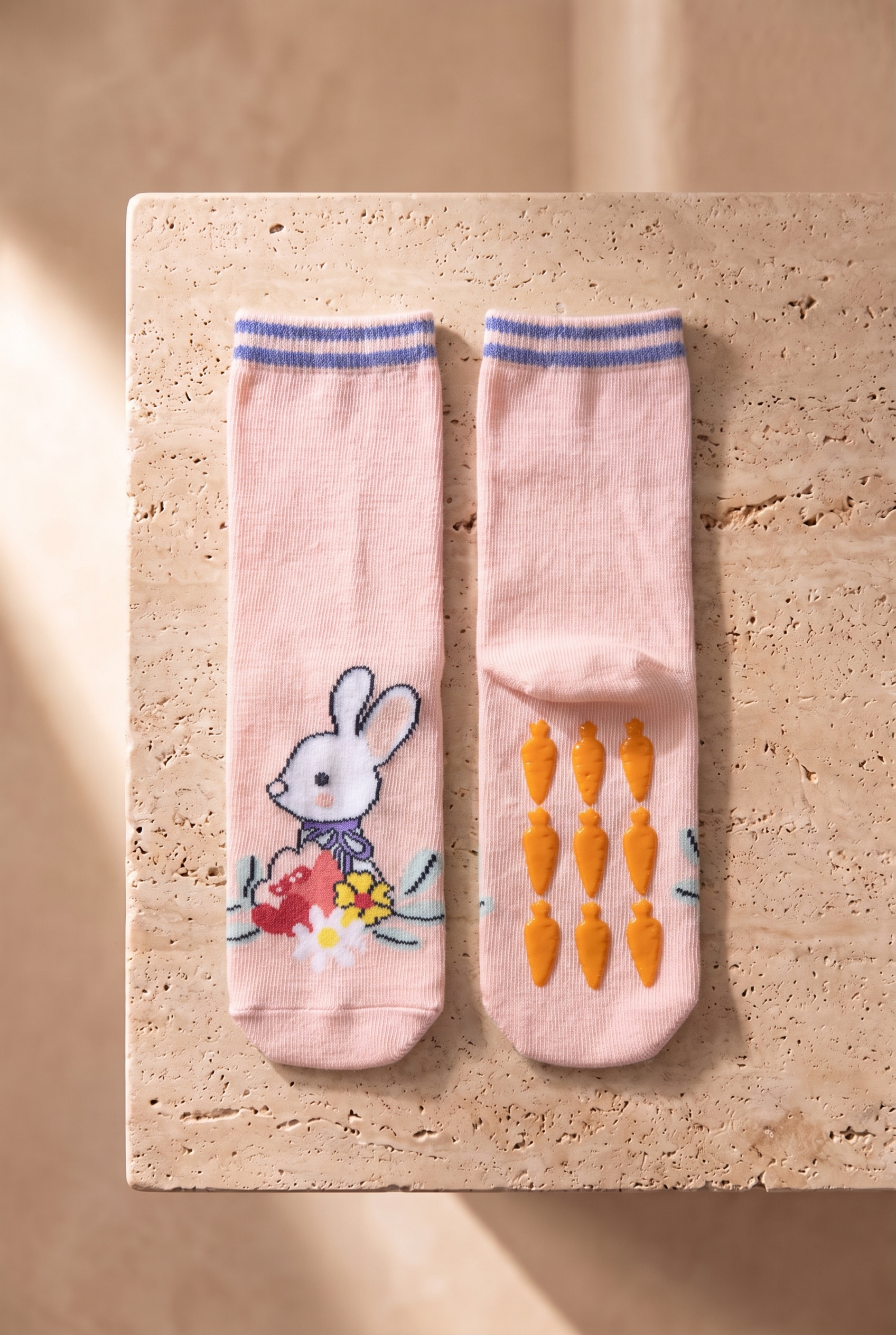 Girl's Rabbit Patterned 3-Piece Boxed Socks
