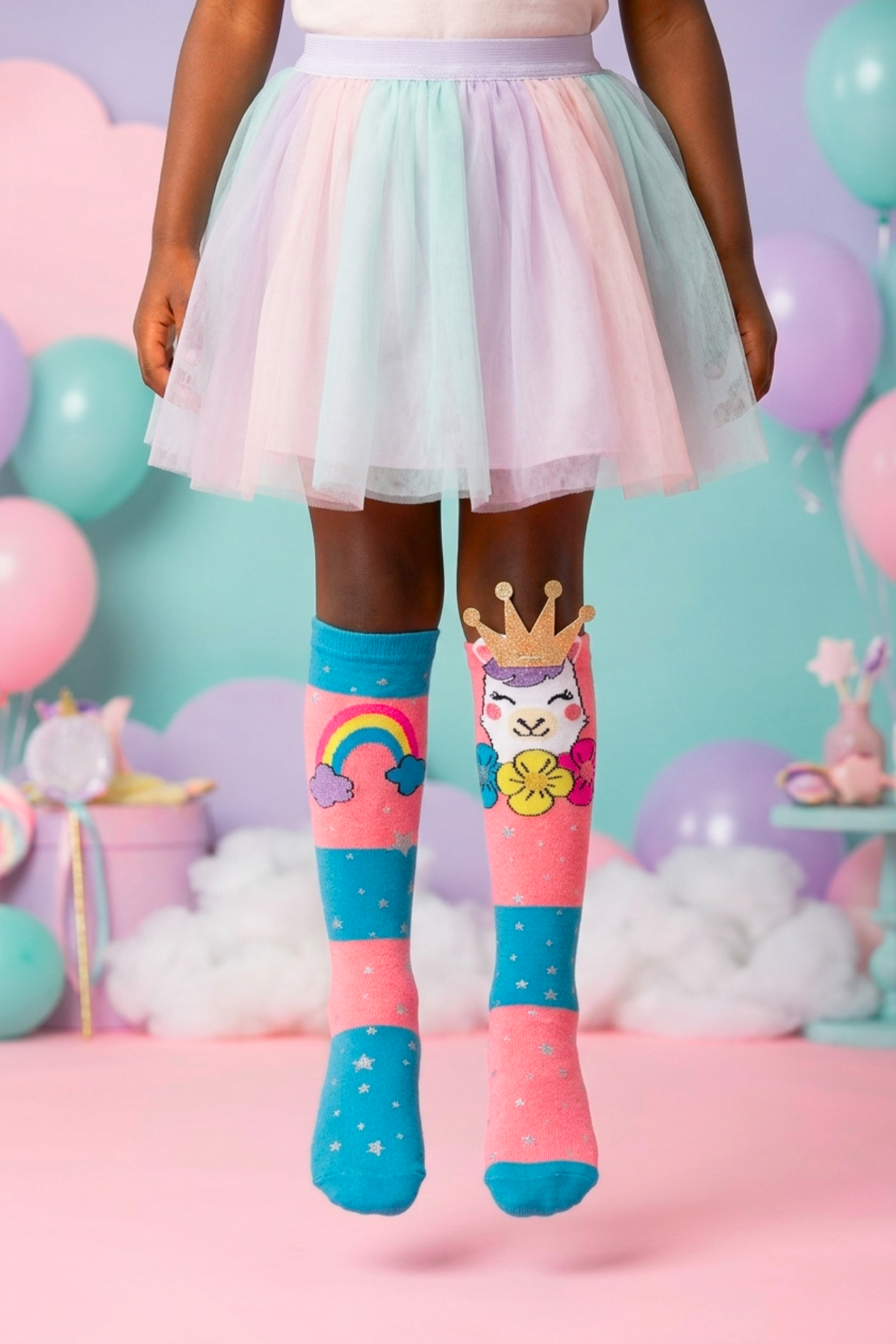 Kız Çocuk Unicorn Aksesuarlı Dizüstü Çorap
