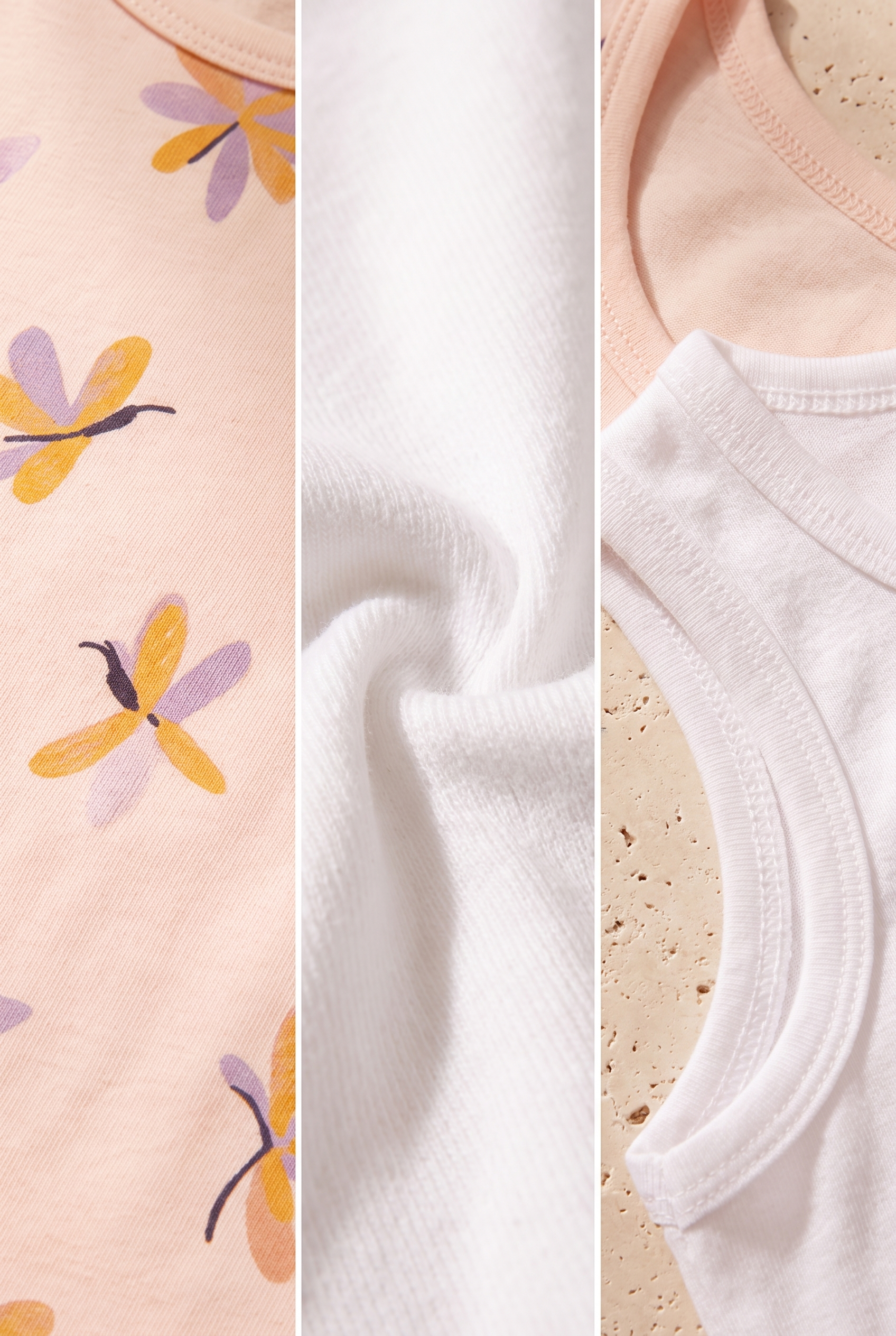 Girls' Unicorn Patterned 2-Pack Tank Top White/Pale Pink