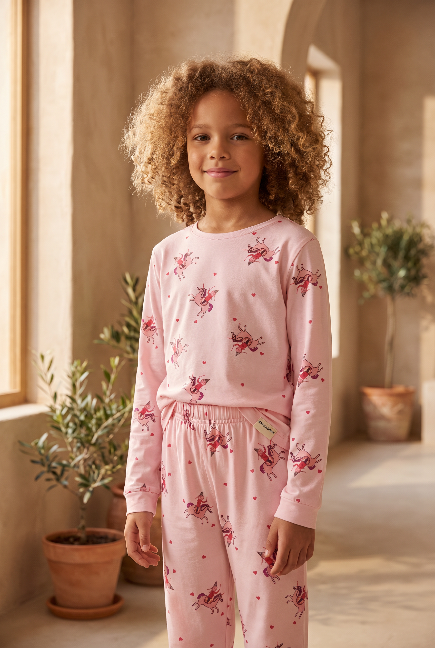 Kız Çocuk Unicorn Desenli Paketli Pijama Takımı Pembe