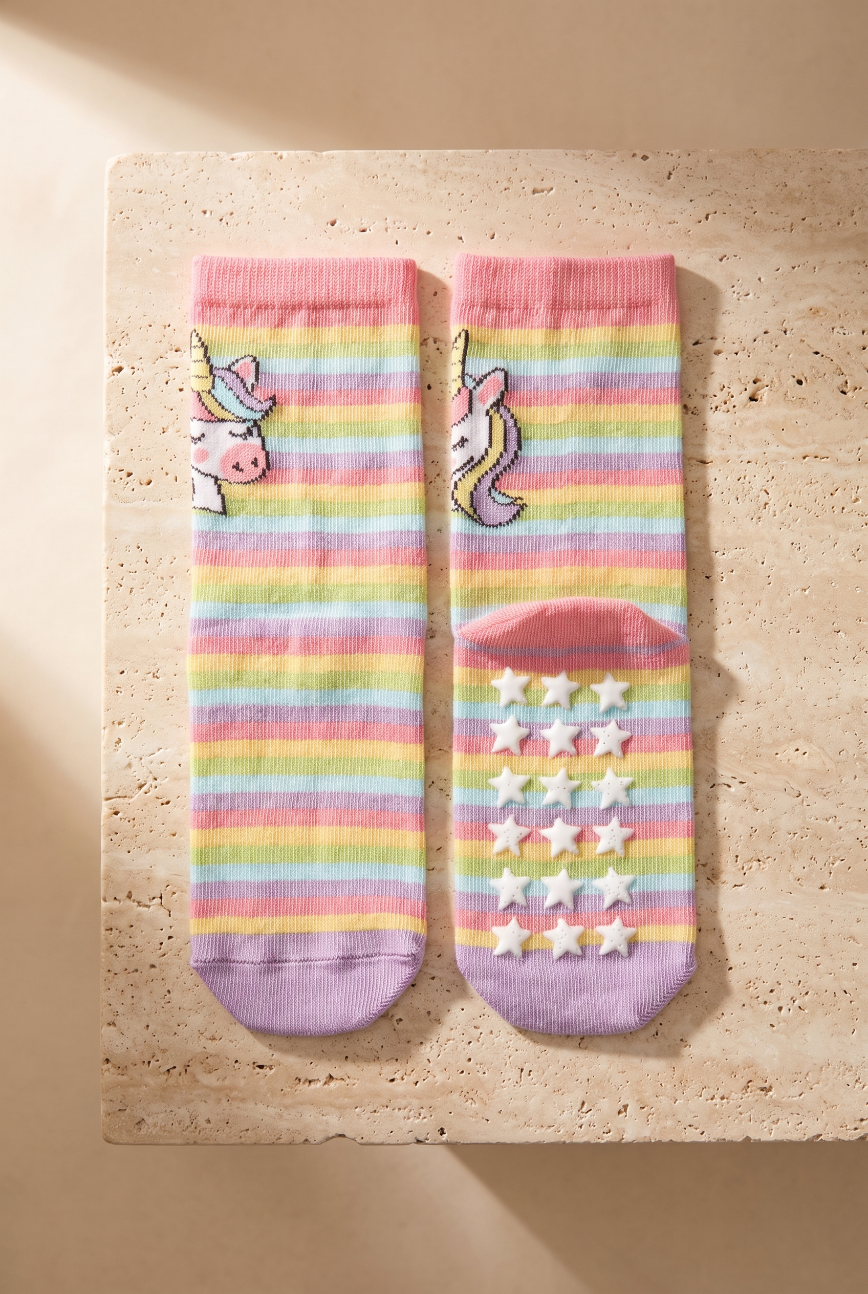 Kız Çocuk Unicorn Kutulu 3'lü Pamuklu Soket Çorap