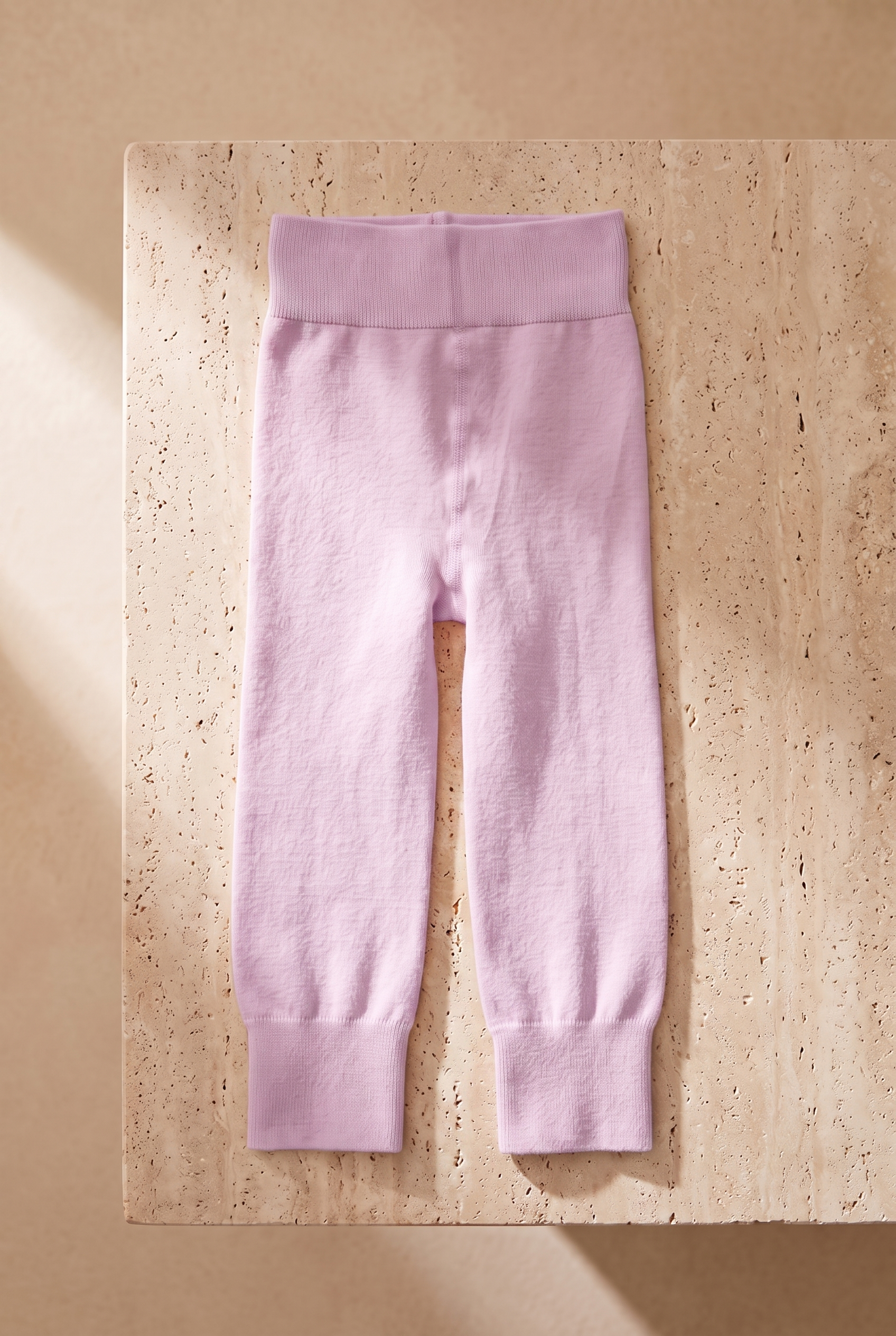 Elastic Detailed Children's Tights Dark Lilac