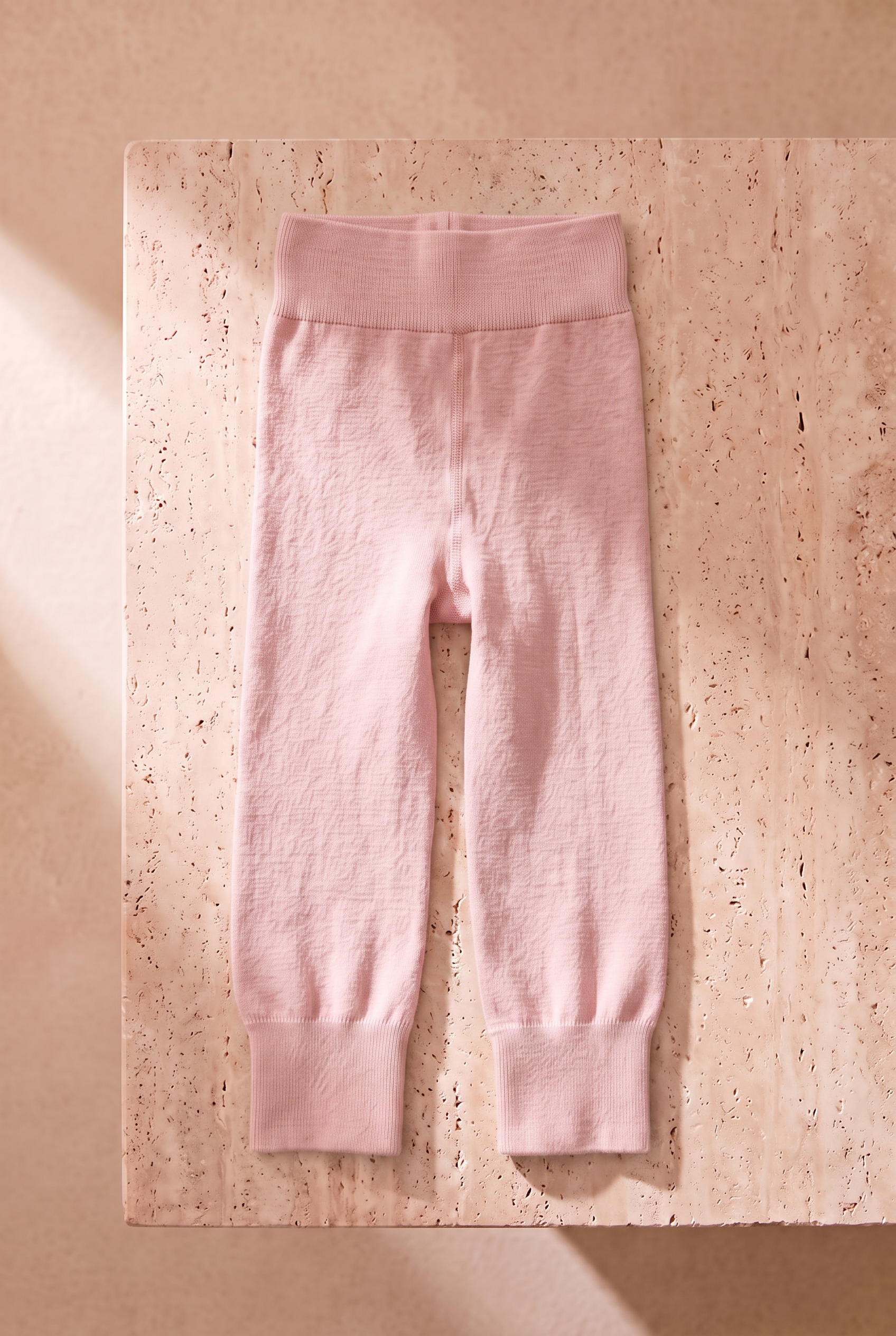 Lastik Detaylı Çocuk Tayt Pembe