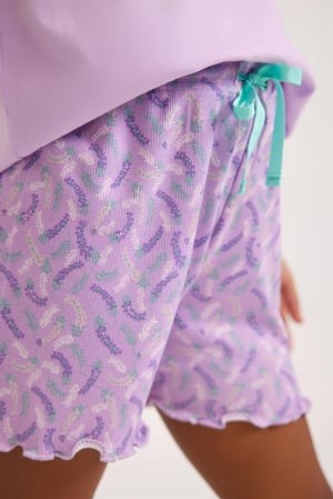 Lavender Kız Çocuk Şort Lila