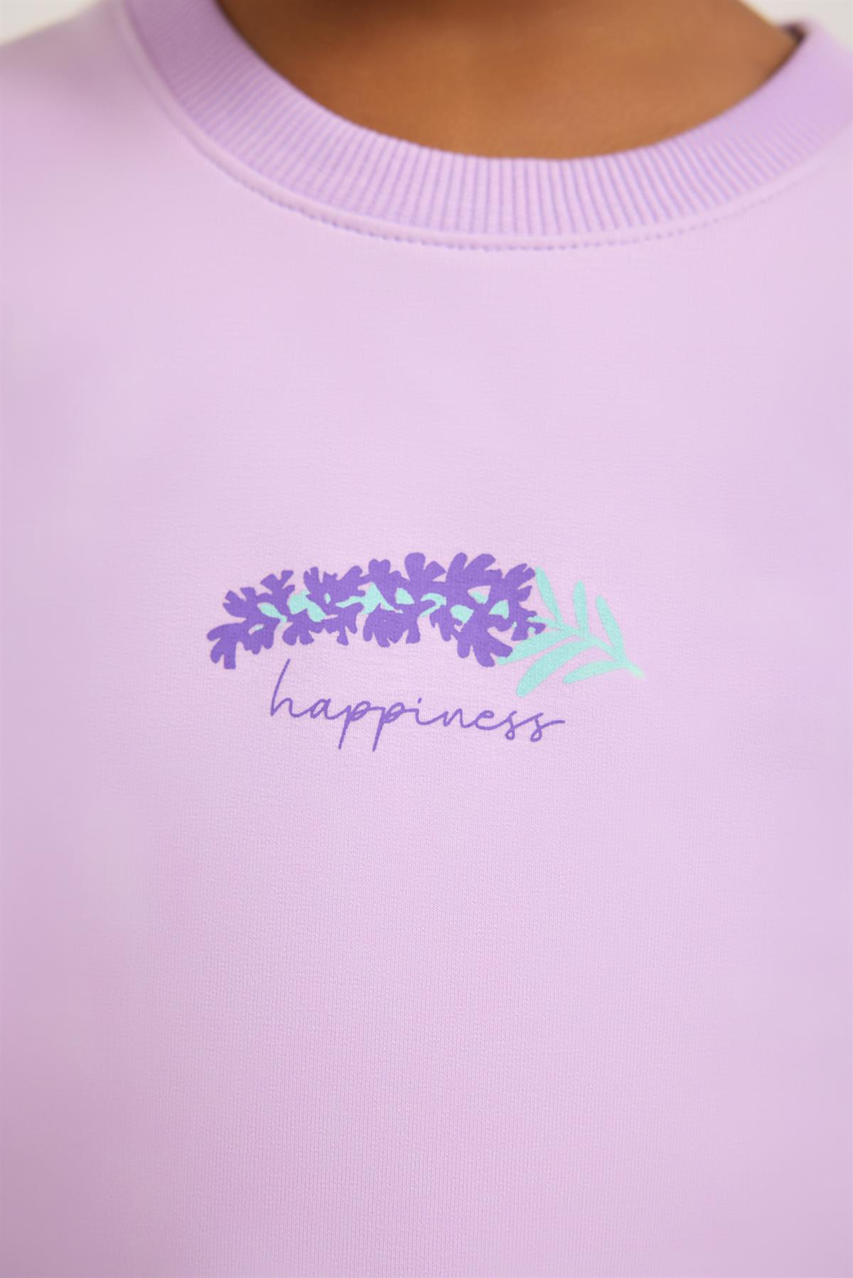 Lavender Kız Çocuk T-Shirt Lila