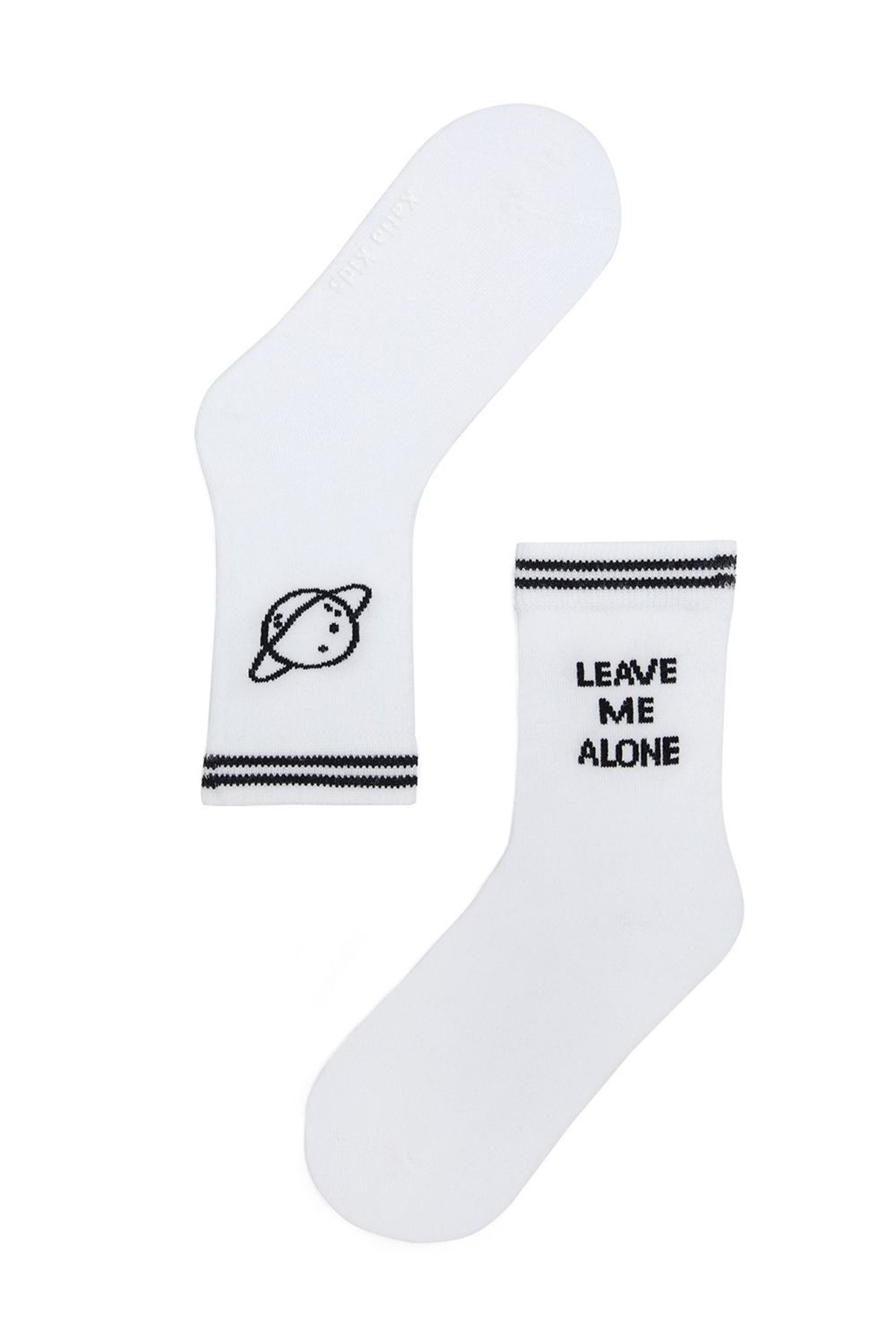 Leave Me Çocuk Soket Çorap-Beyaz