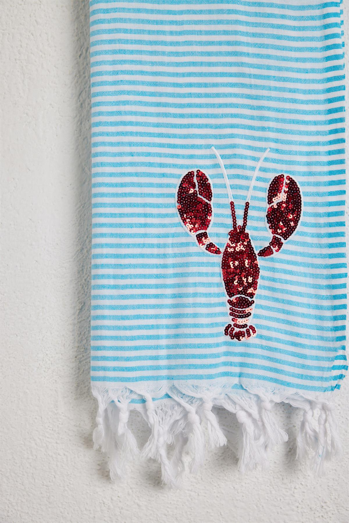 Lobster Çizgili Peştemal Havlu