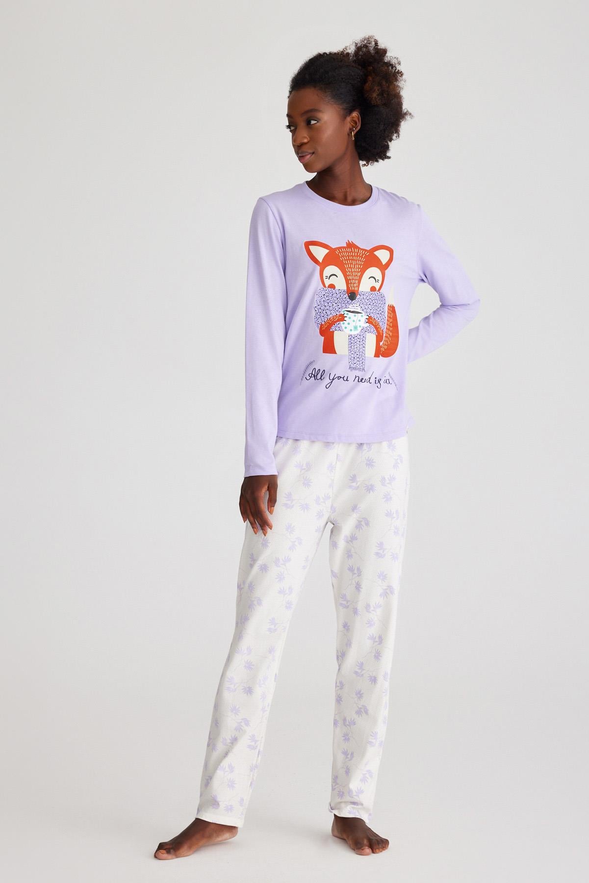Lovely Lılac Kadın Pijama Takım Lila