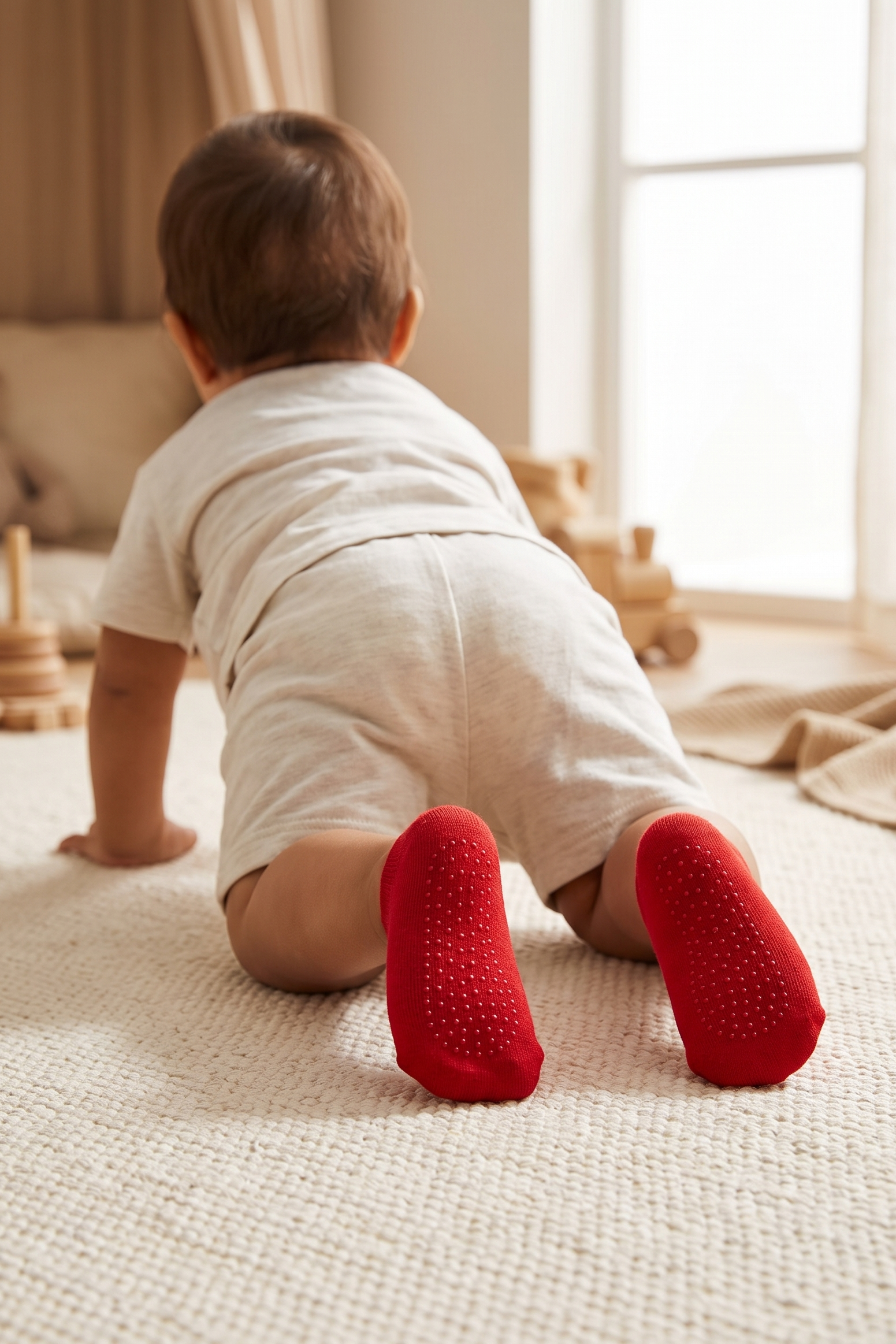 Lovers Baby Invisible Socks Red