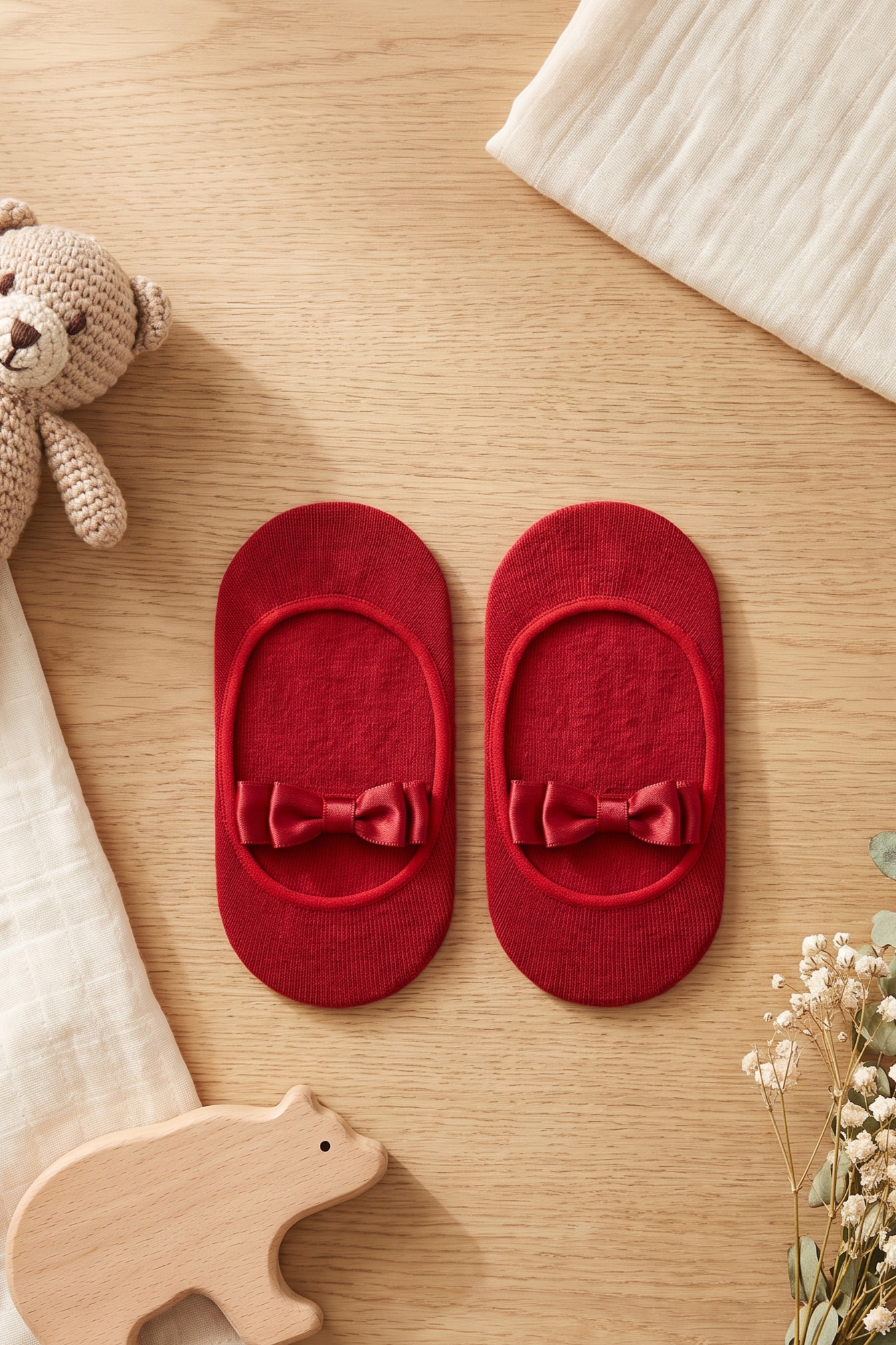 Lovers Baby Invisible Socks Red