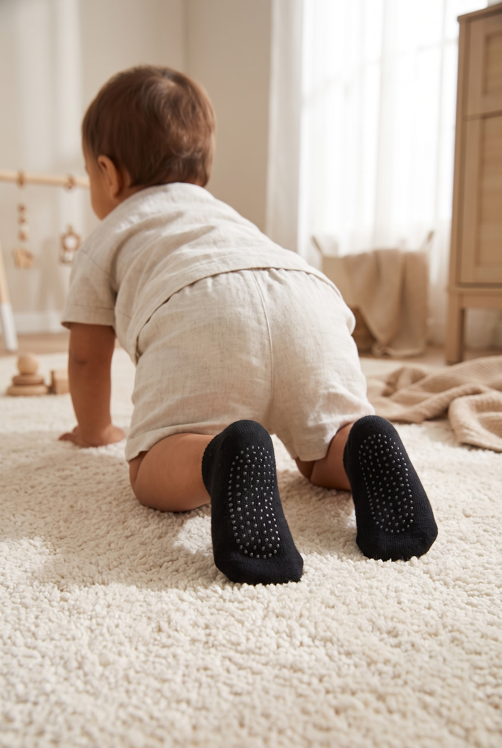 Lovers Baby Invisible Socks Black