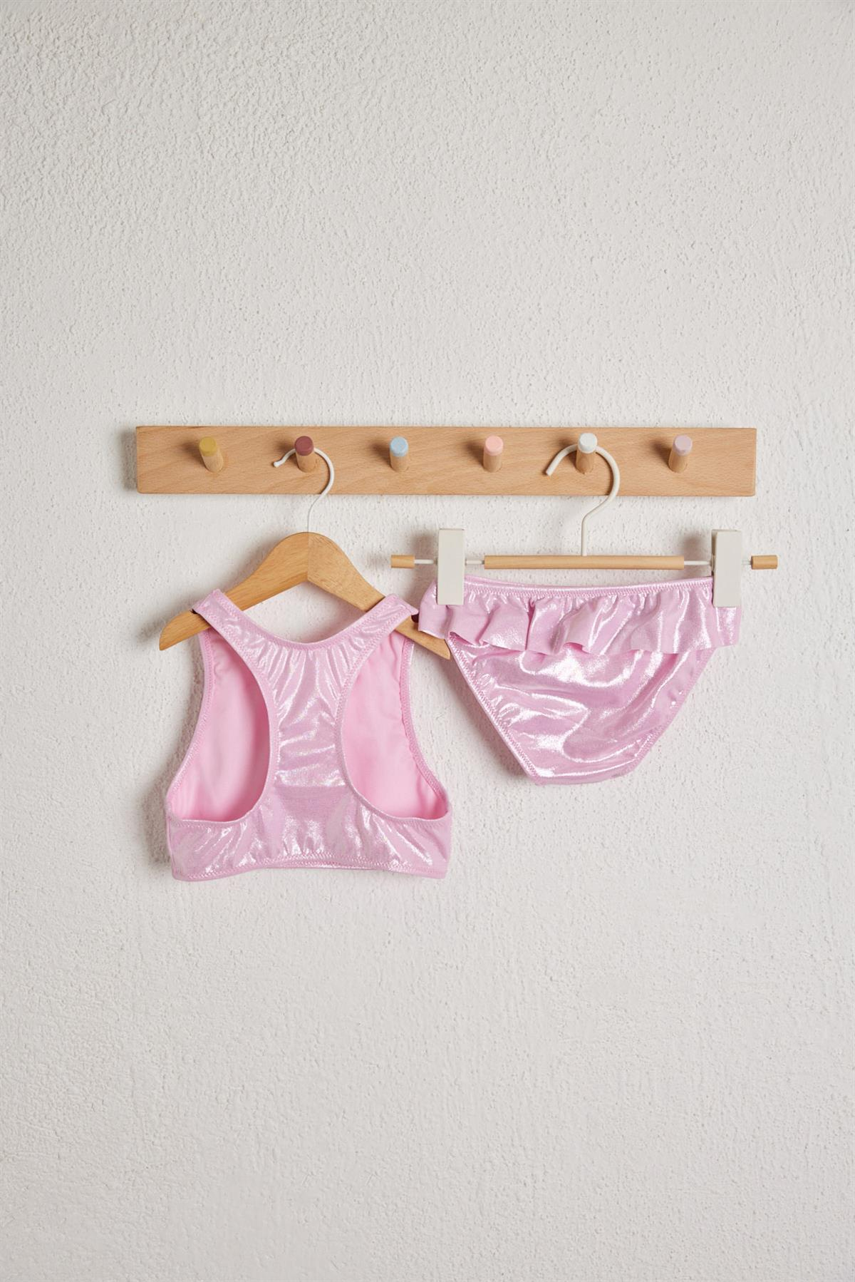 Mermaid Kız Çocuk Bikini Takım Pembe