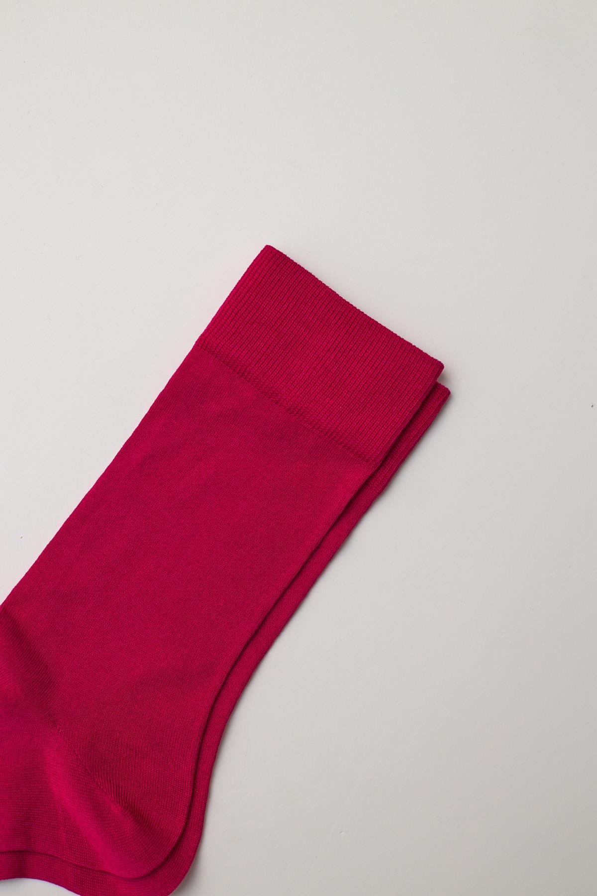 Merserize Erkek Soket Çorap FUCHSIA