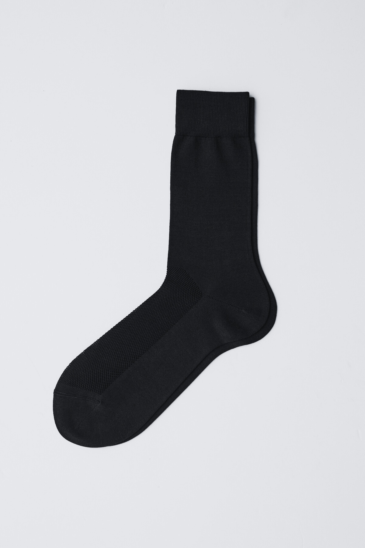 Merserize Fileli Erkek Soket Çorap SİYAH