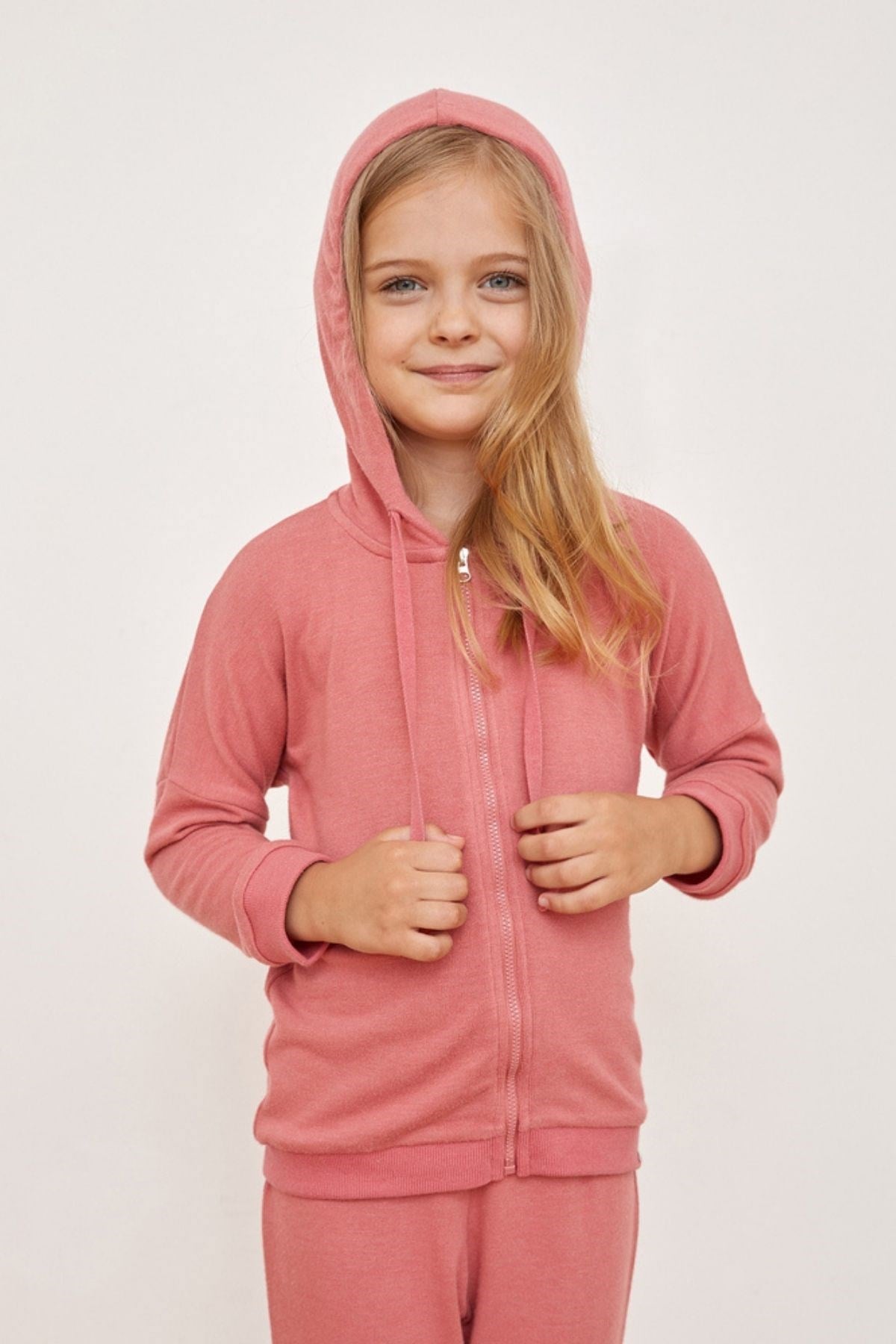 Natural Colors Kız Çocuk Kapuşonlu Sweatshırt-