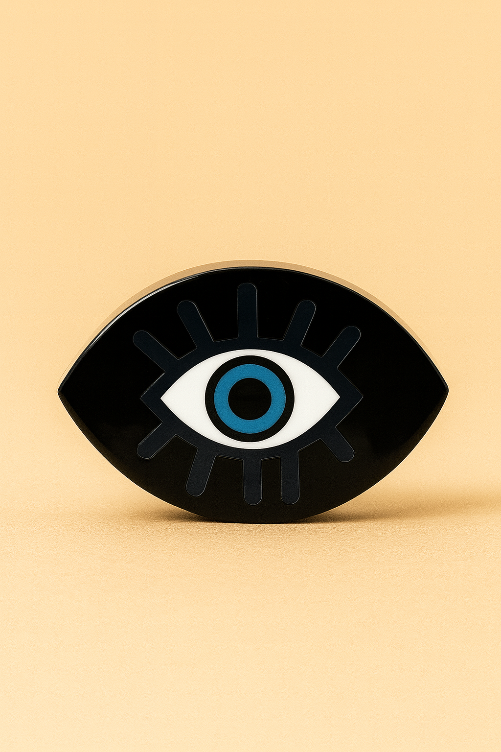 Nazar Boncuklu Kemik Mandal Toka Siyah