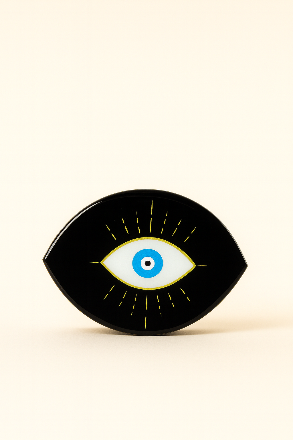 Nazar Boncuklu Kemik Mandal Toka Siyah