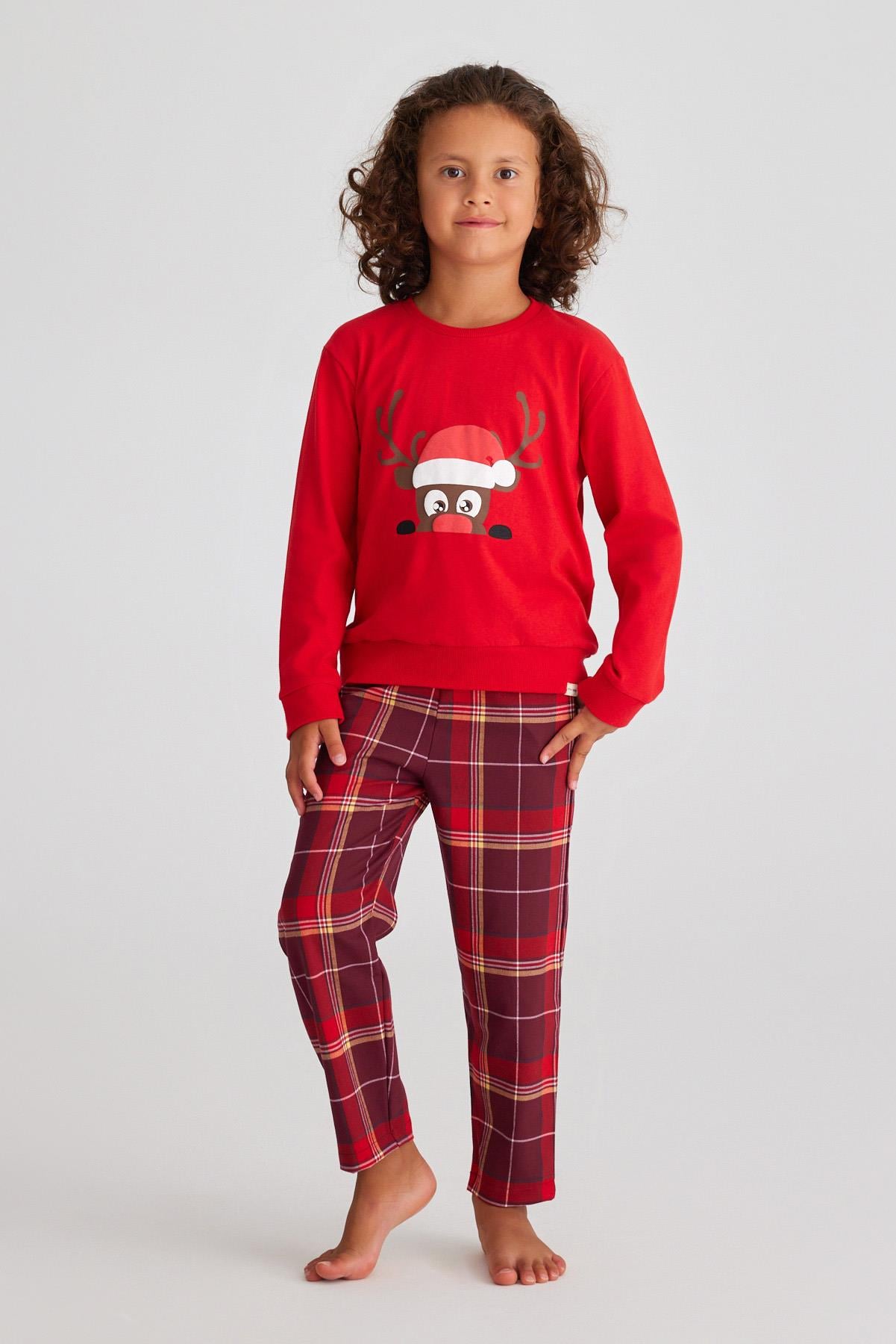 New Year Çocuk Sweatshırt Kırmızı