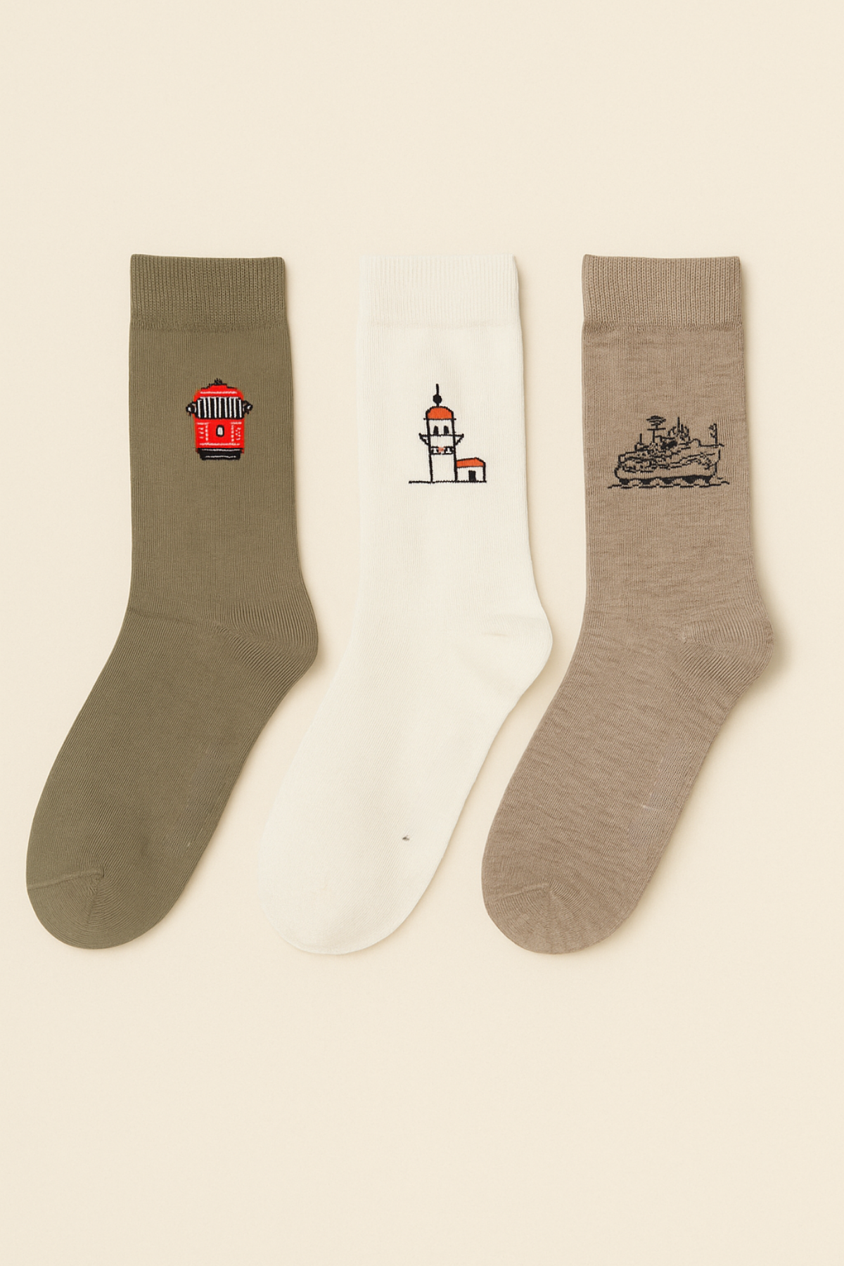 Özel İstanbul Koleksiyonu Kutulu 3'lü Şehir Serisi Unisex Çorap Seti 