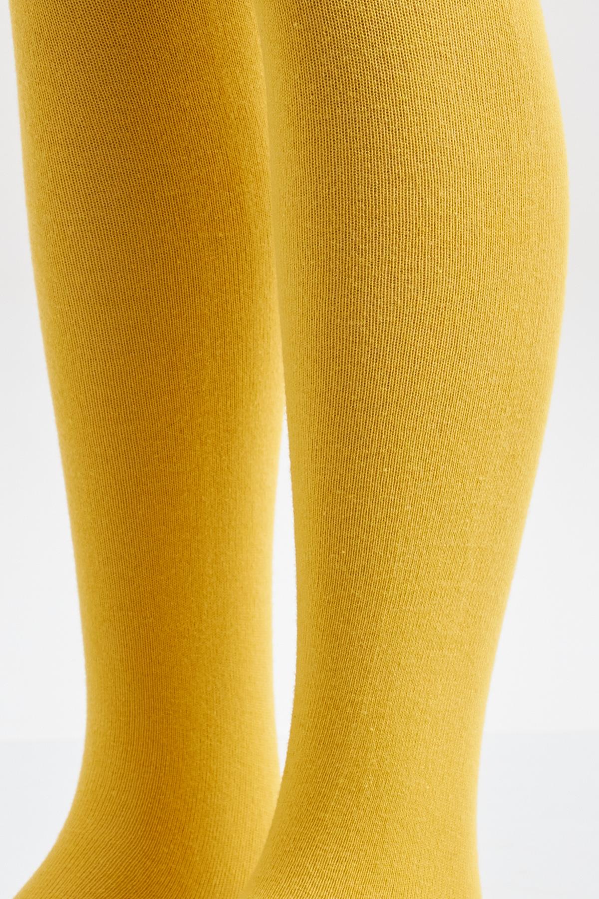 Pamuklu Bebek  Külotlu Çorap Sarı