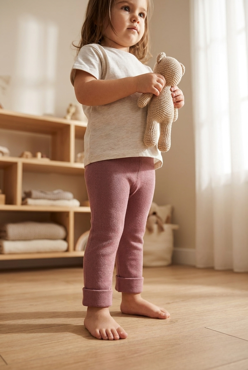 Cotton Baby Leggings Trousers Rose Pink