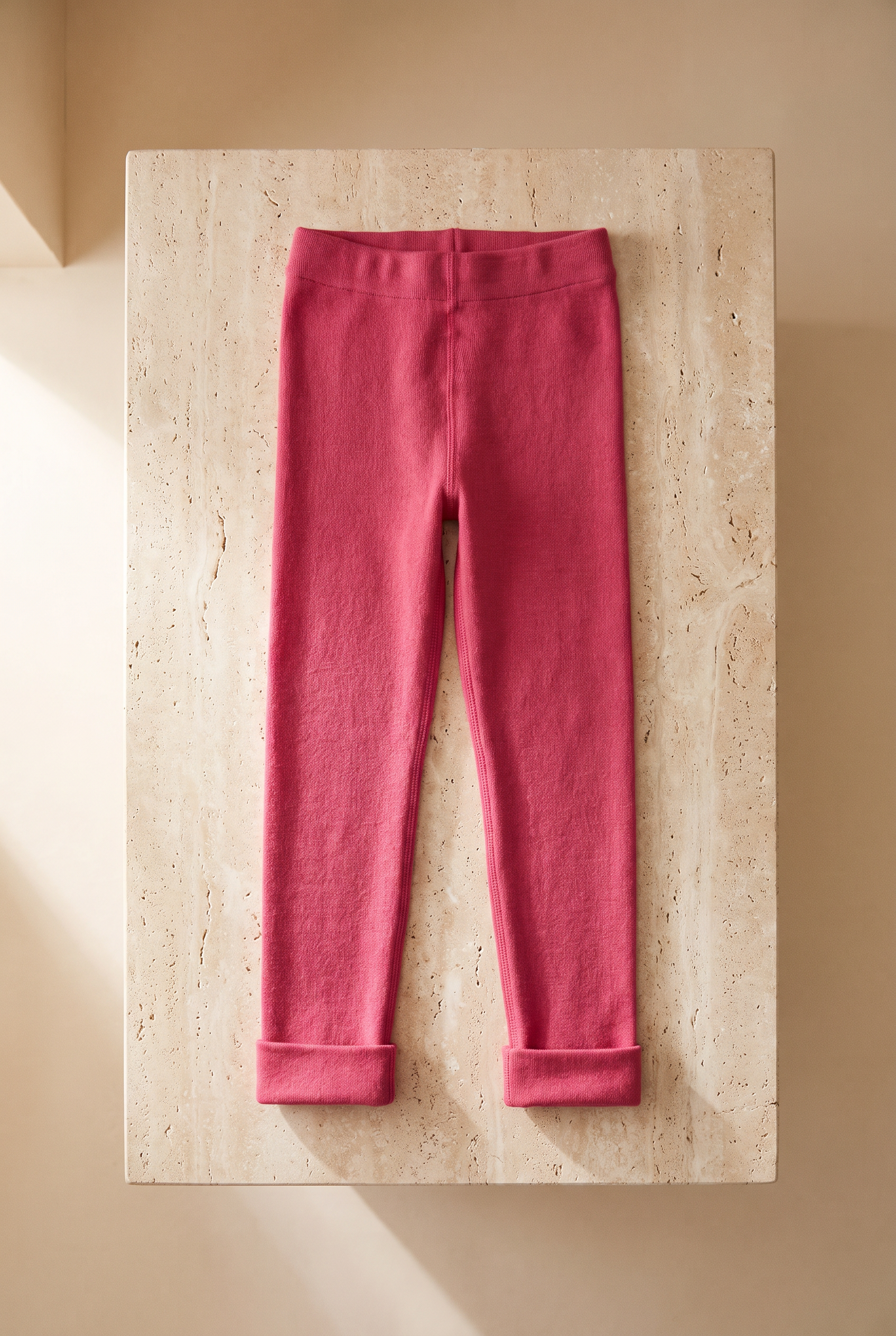 Cotton Kids Leggings Trousers Dark Pink