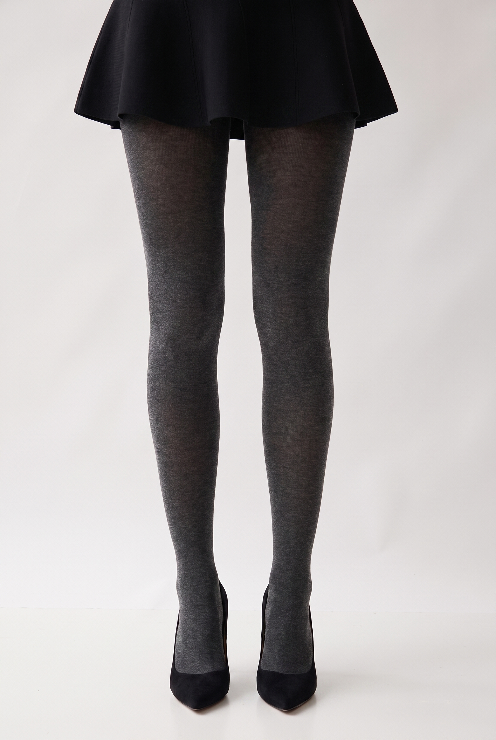 Cotton Plain Women's Pantyhose Anthracite
