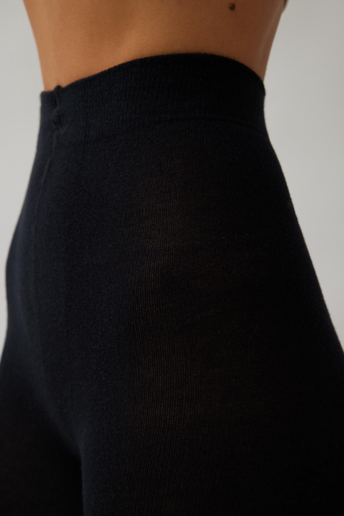 Pamuklu Düz Kadın Külotlu Çorap SİYAH