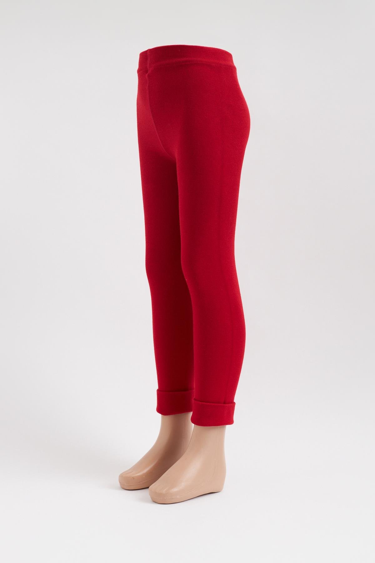 Pamuklu Tayt Pantolon Kırmızı