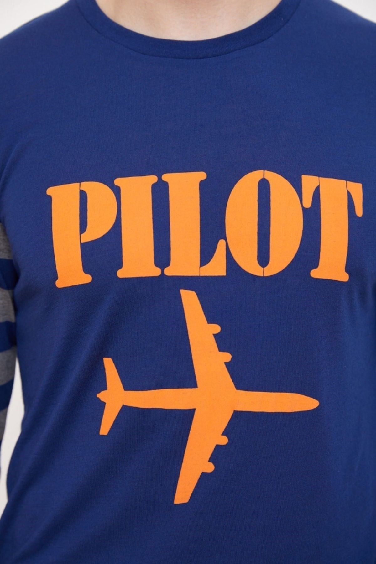 Pilot Erkek Pijama Takımı-Lacivert